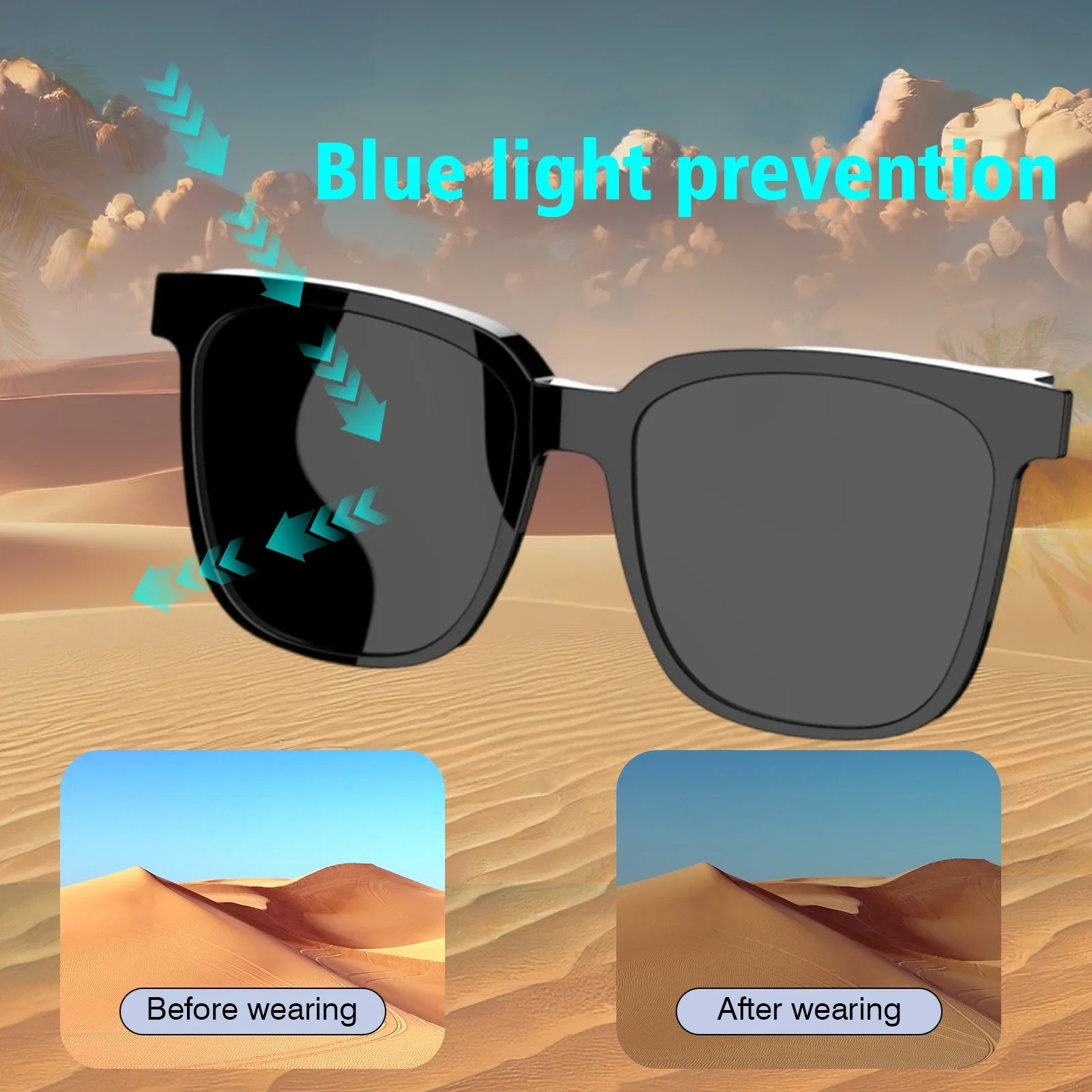 Wireless Smart Glasses with Bluetooth Music & Calling for Android iOS Tech - Image 5