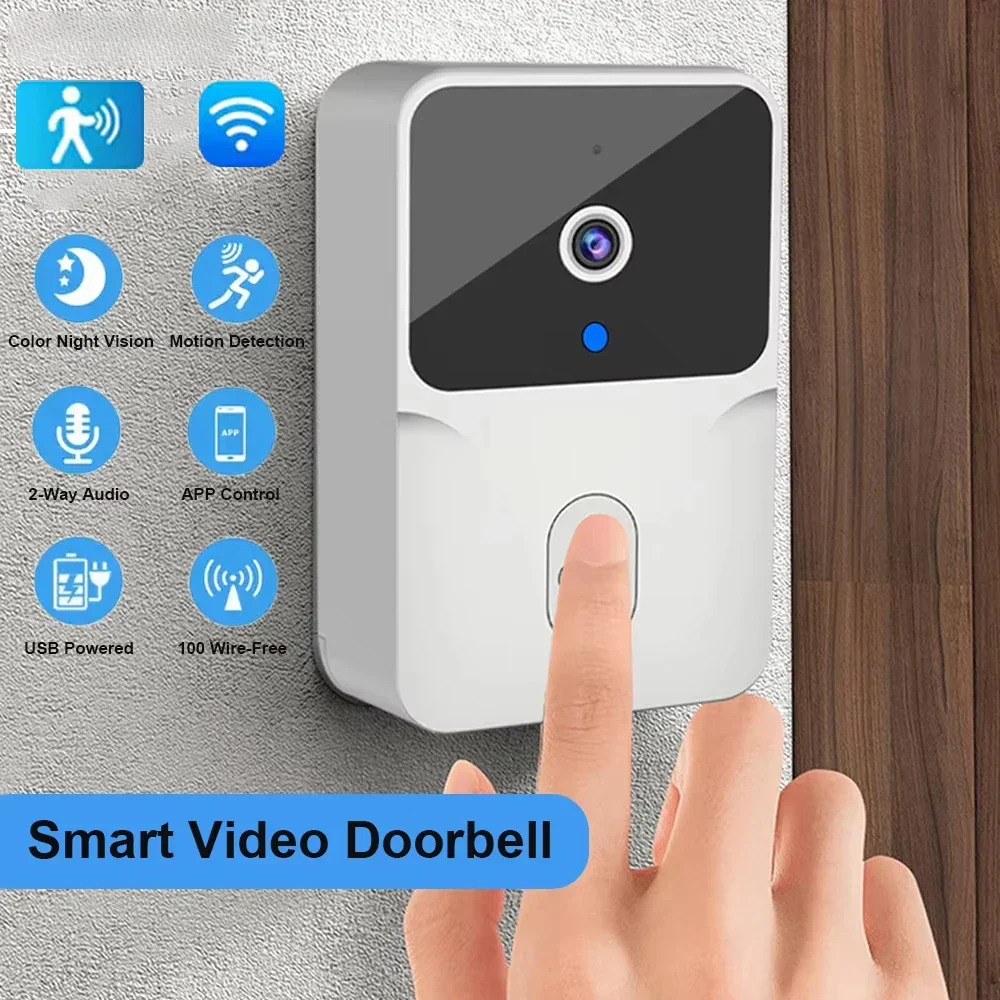 Wireless Smart Video Doorbell WiFi Security Camera Night Vision 2 Way Audio - Image 2