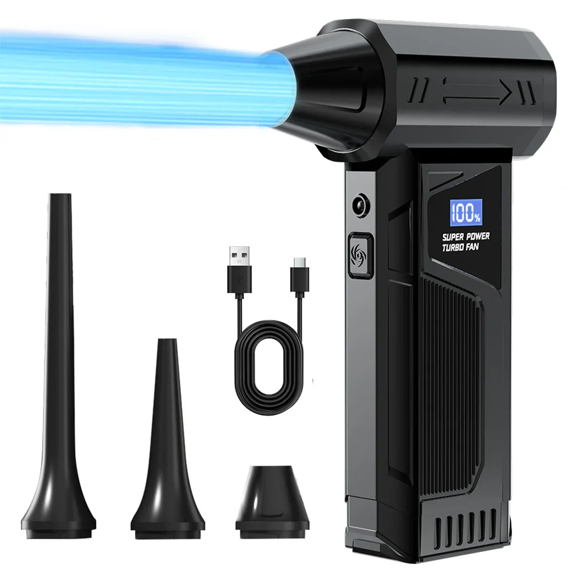 Wireless Turbo Air Blower 2025 – Brushless Jet Fan with LED Display for Car Cleaning - Image 2