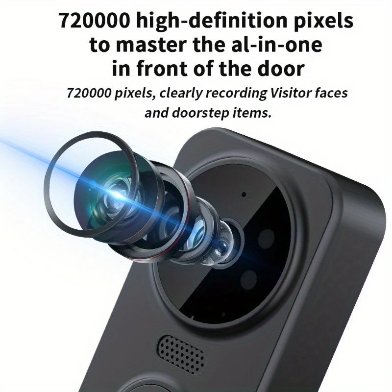 Wireless Video Doorbell with 4.3 Screen, HD Camera, Two-Way Audio & Night Vision - Image 2