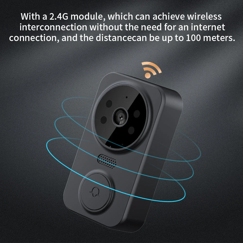 Wireless Video Doorbell with 4.3 Screen, HD Camera, Two-Way Audio & Night Vision - Image 4