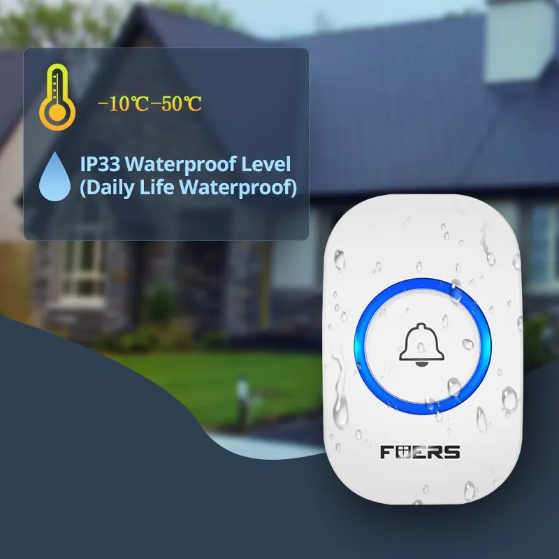Wireless Waterproof Doorbell Welcome Chime 32 Songs Battery Operated - Image 5