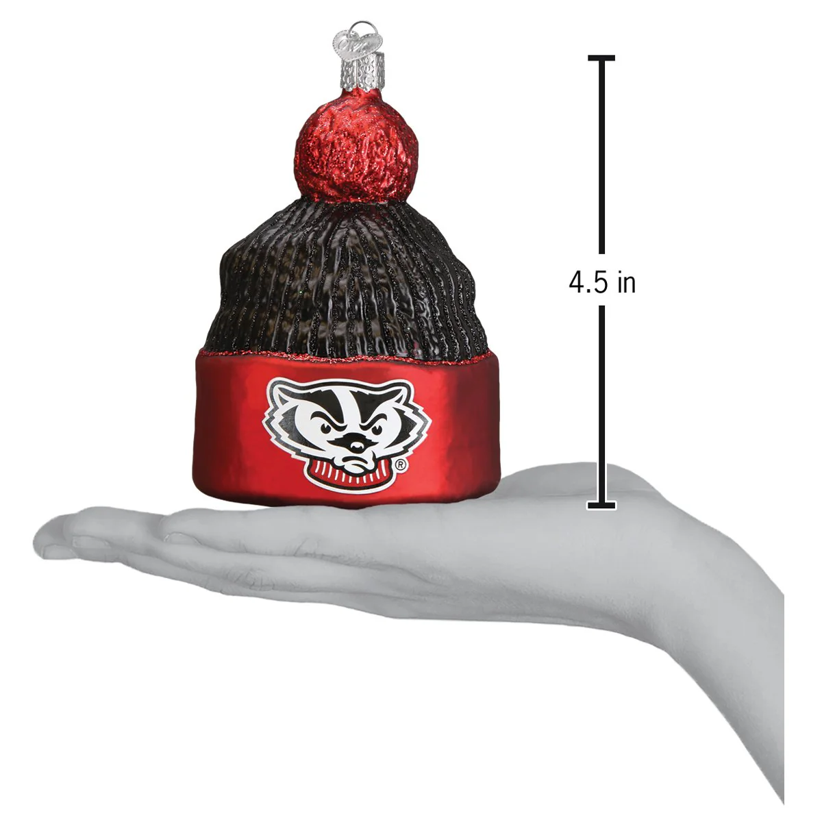 Wisconsin Beanie Christmas Ornament by Old World Christmas - Image 4
