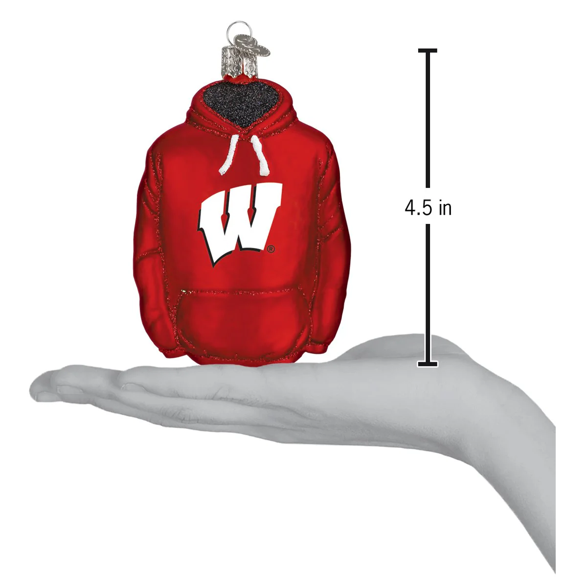 Wisconsin Hoodie Ornament - Image 4
