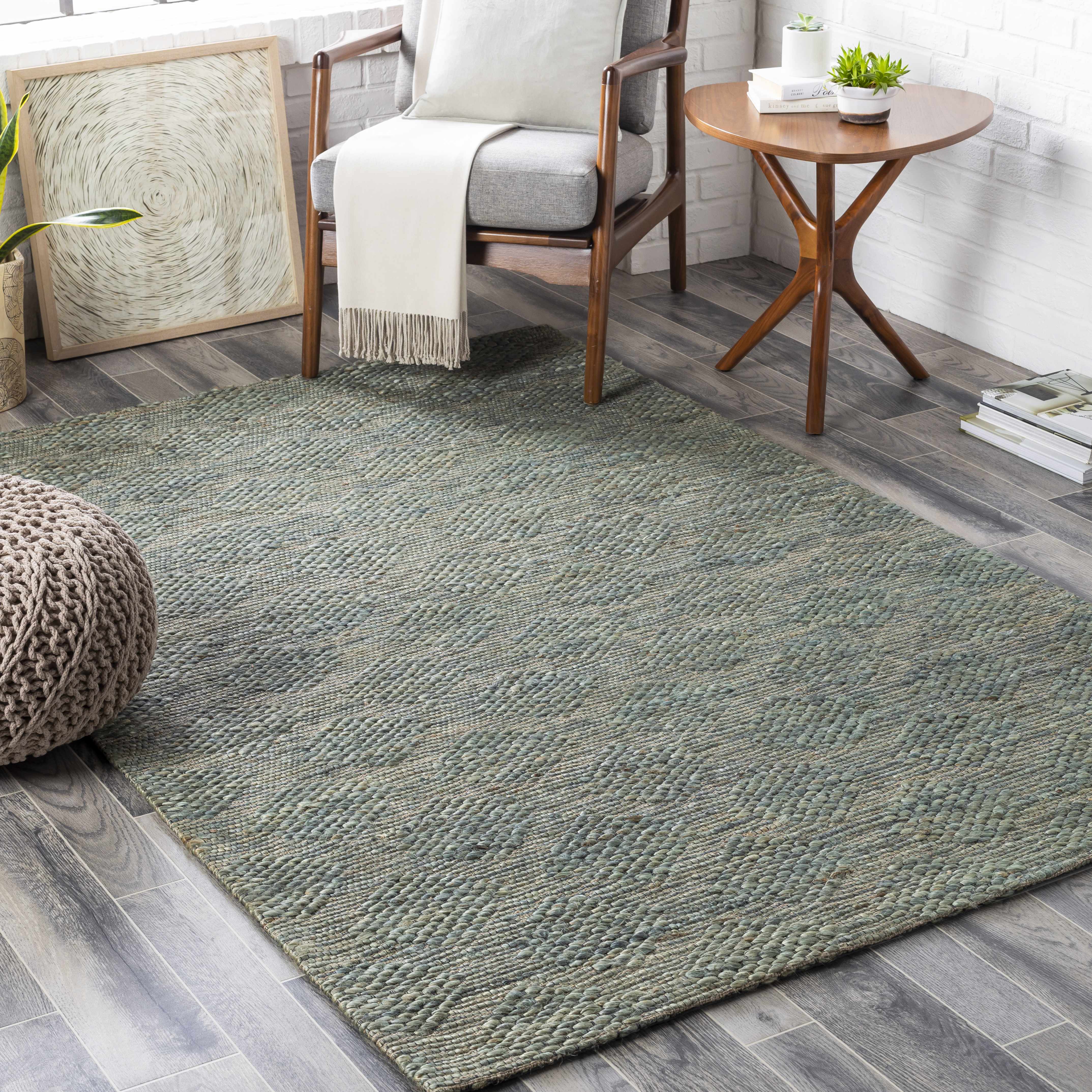 Wishaw Sage Green Jute Rug - Clearance - Image 2