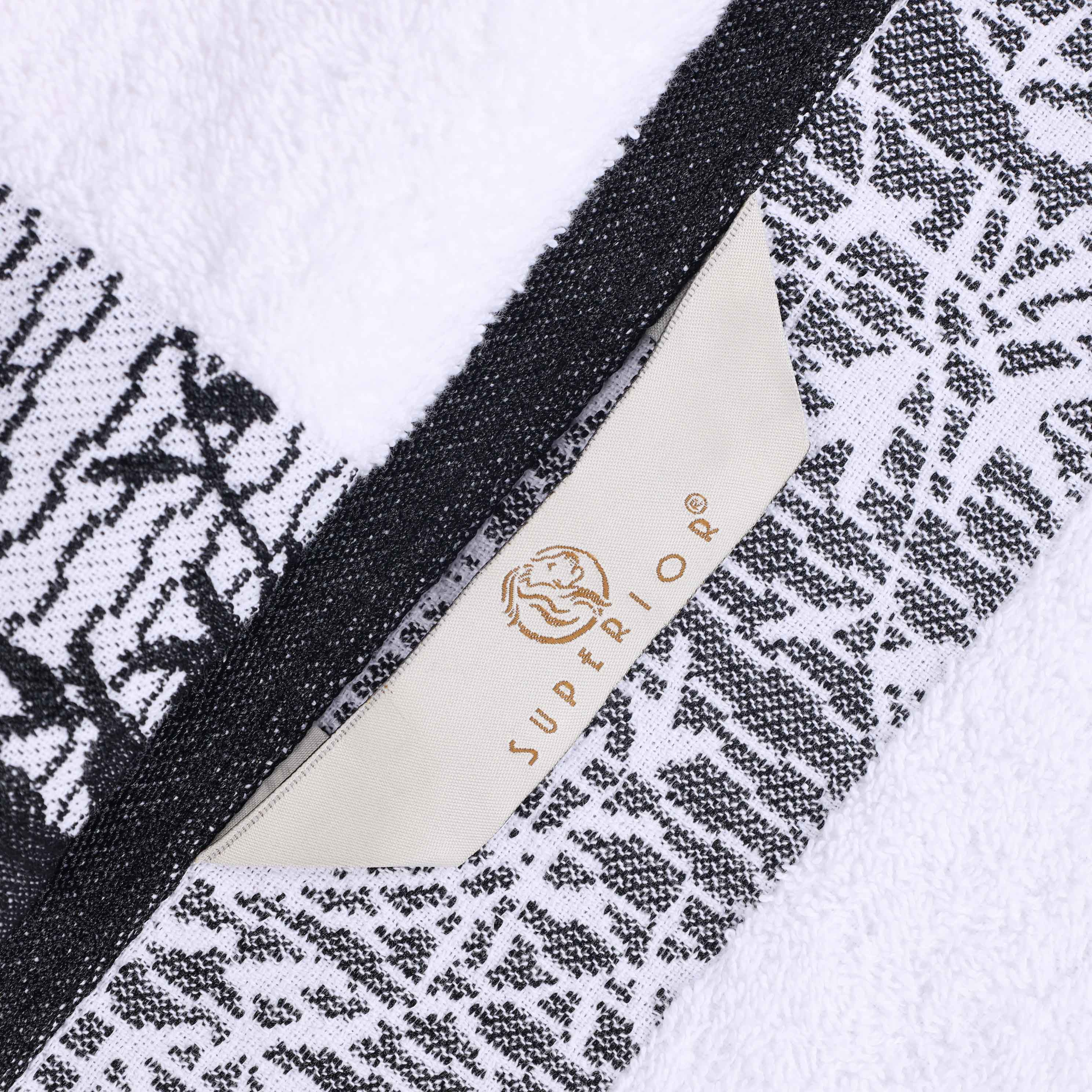Cotton Floral Jacquard Border Bath Towel Set of 4 - Wisteria - Image 10