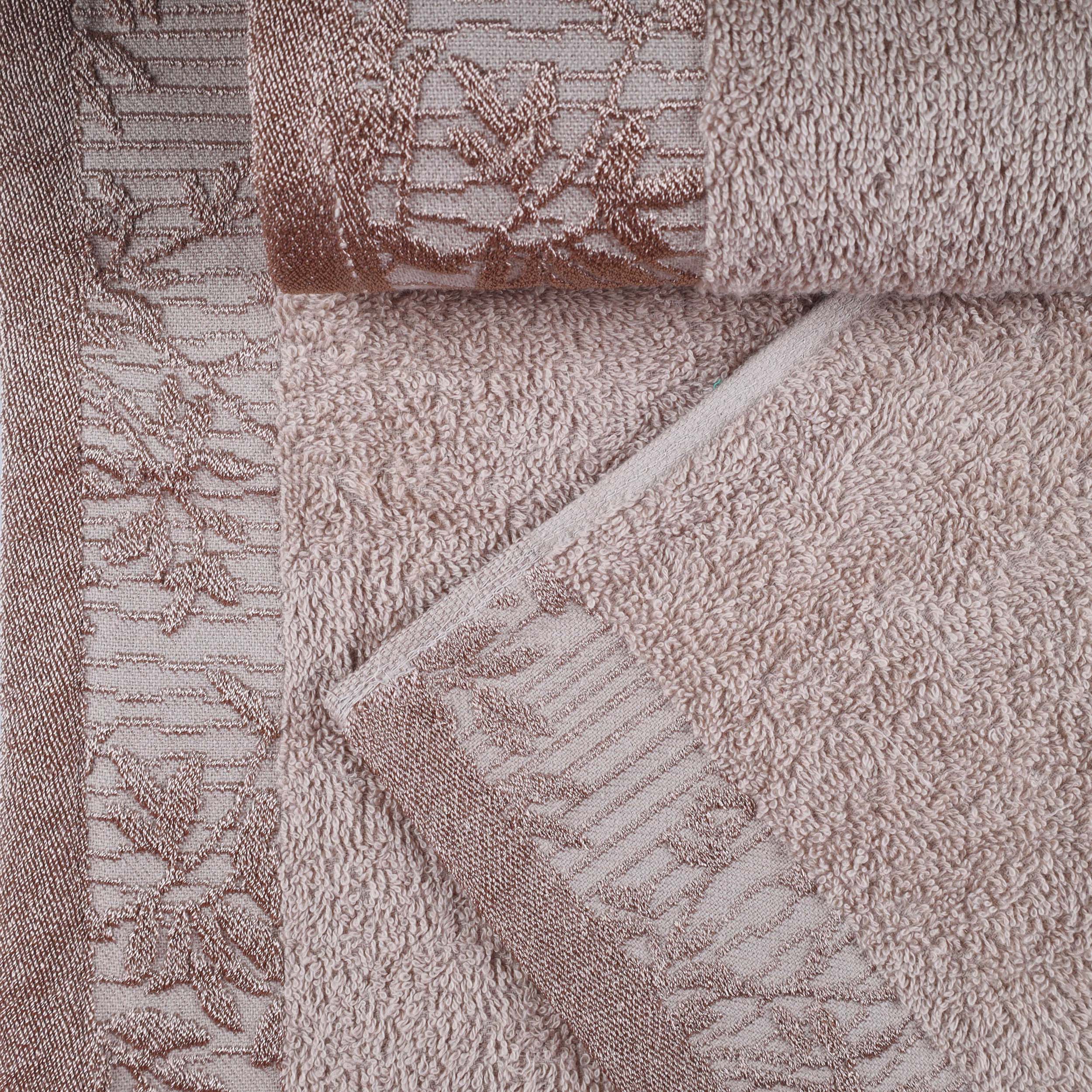 Cotton Floral Jacquard Border Bath Towel Set of 4 - Wisteria - Image 39