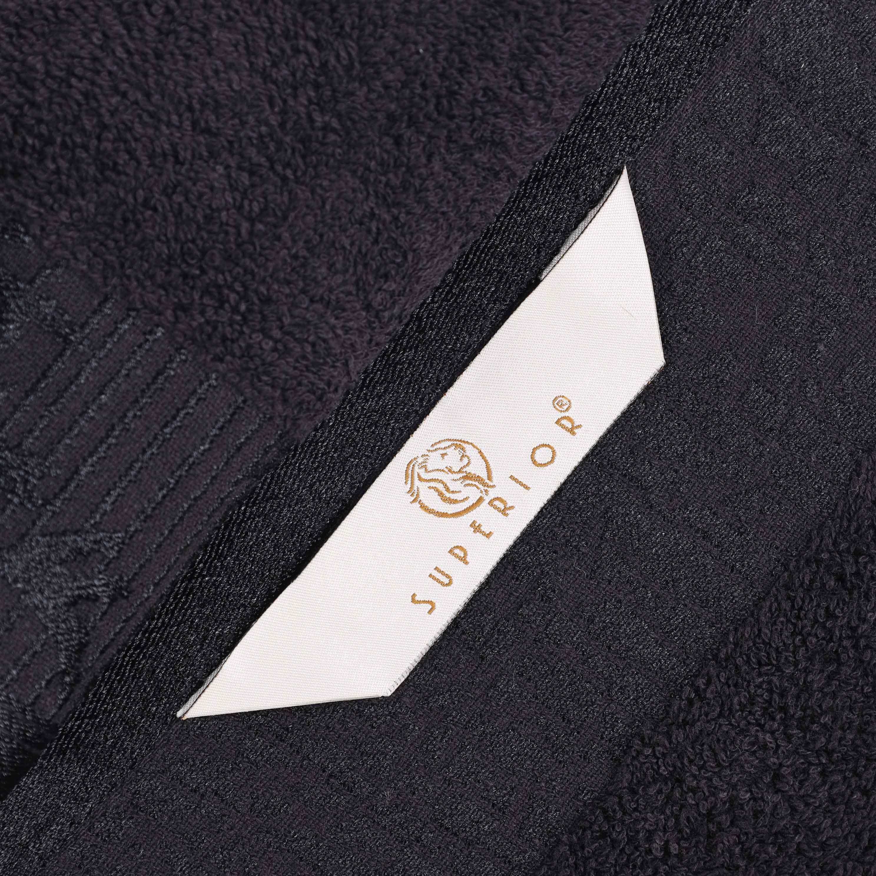 Cotton Floral Jacquard Border Bath Towel Set of 4 - Wisteria - Image 4