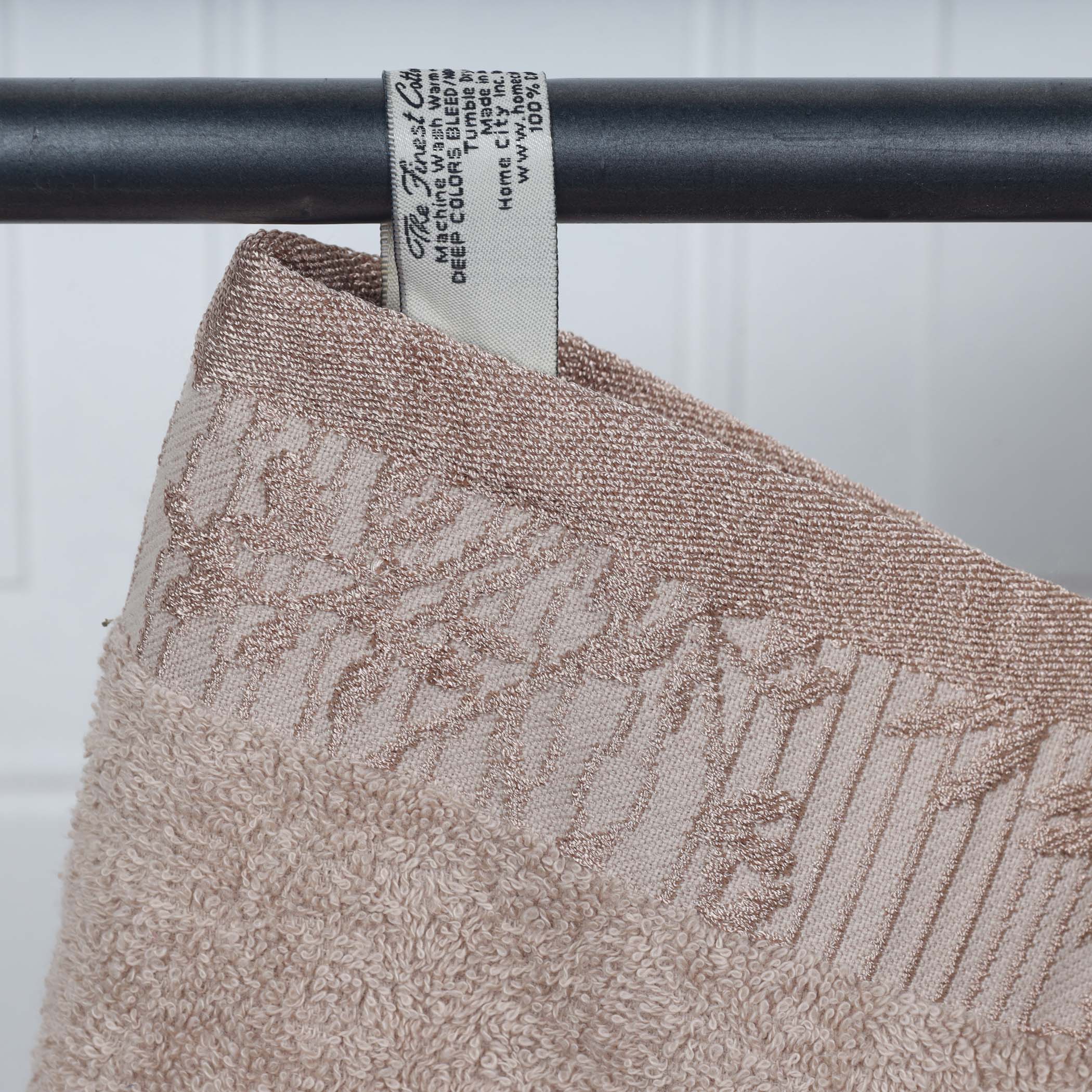 Cotton Floral Jacquard Border Bath Towel Set of 4 - Wisteria - Image 42