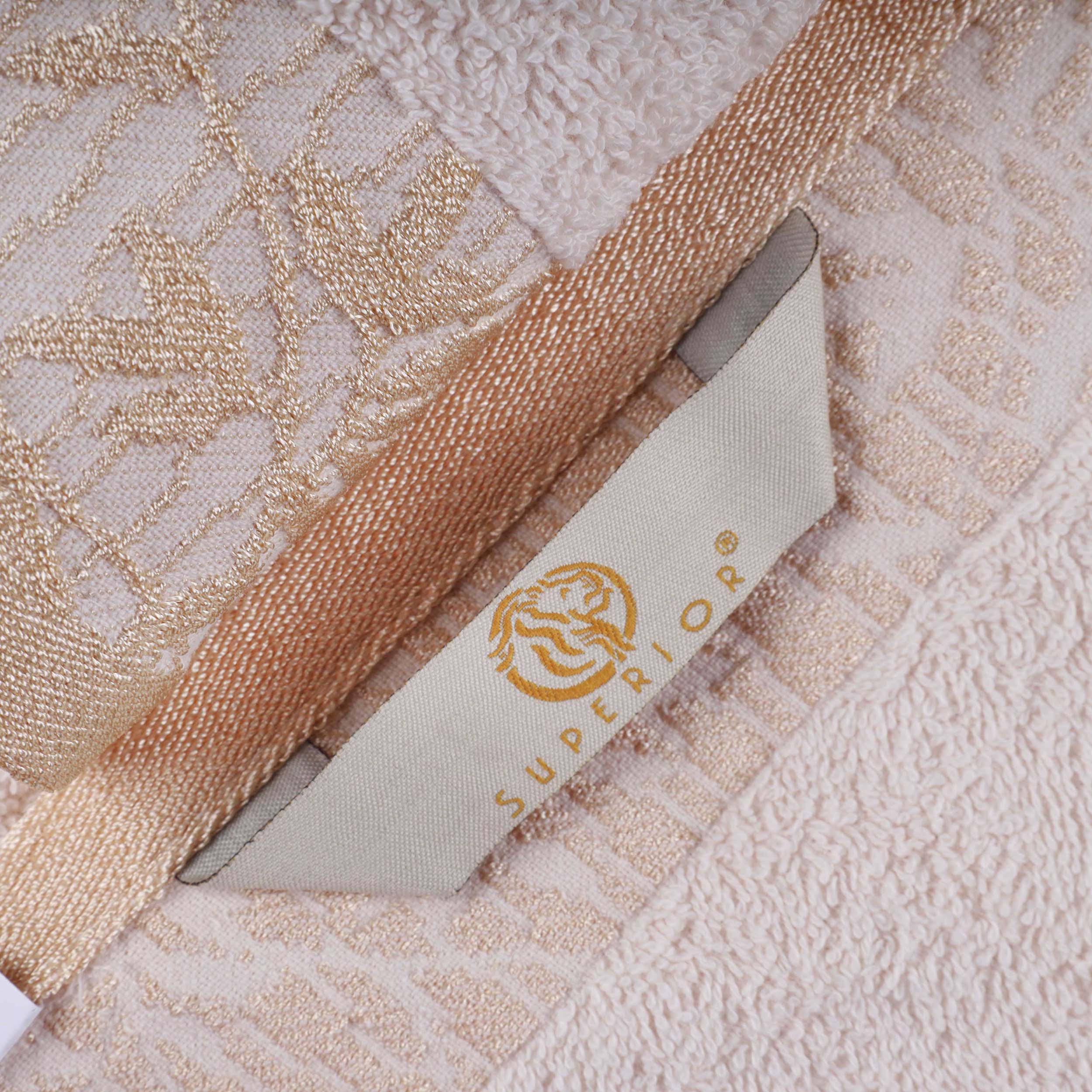 Cotton Floral Jacquard Border Bath Towel Set of 4 - Wisteria - Image 52
