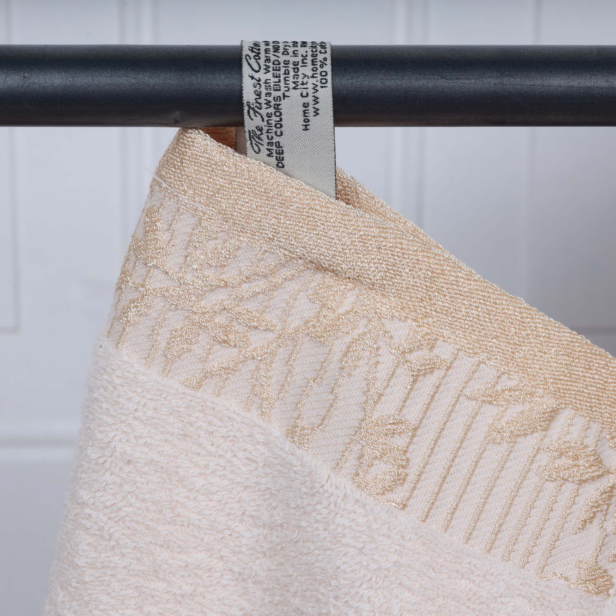 Cotton Floral Jacquard Border Bath Towel Set of 4 - Wisteria - Image 54