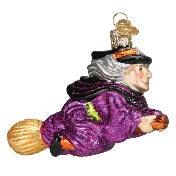 Witch On Broomstick Ornament - Image 3