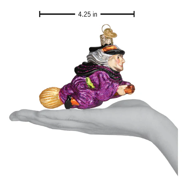 Witch On Broomstick Ornament - Image 6