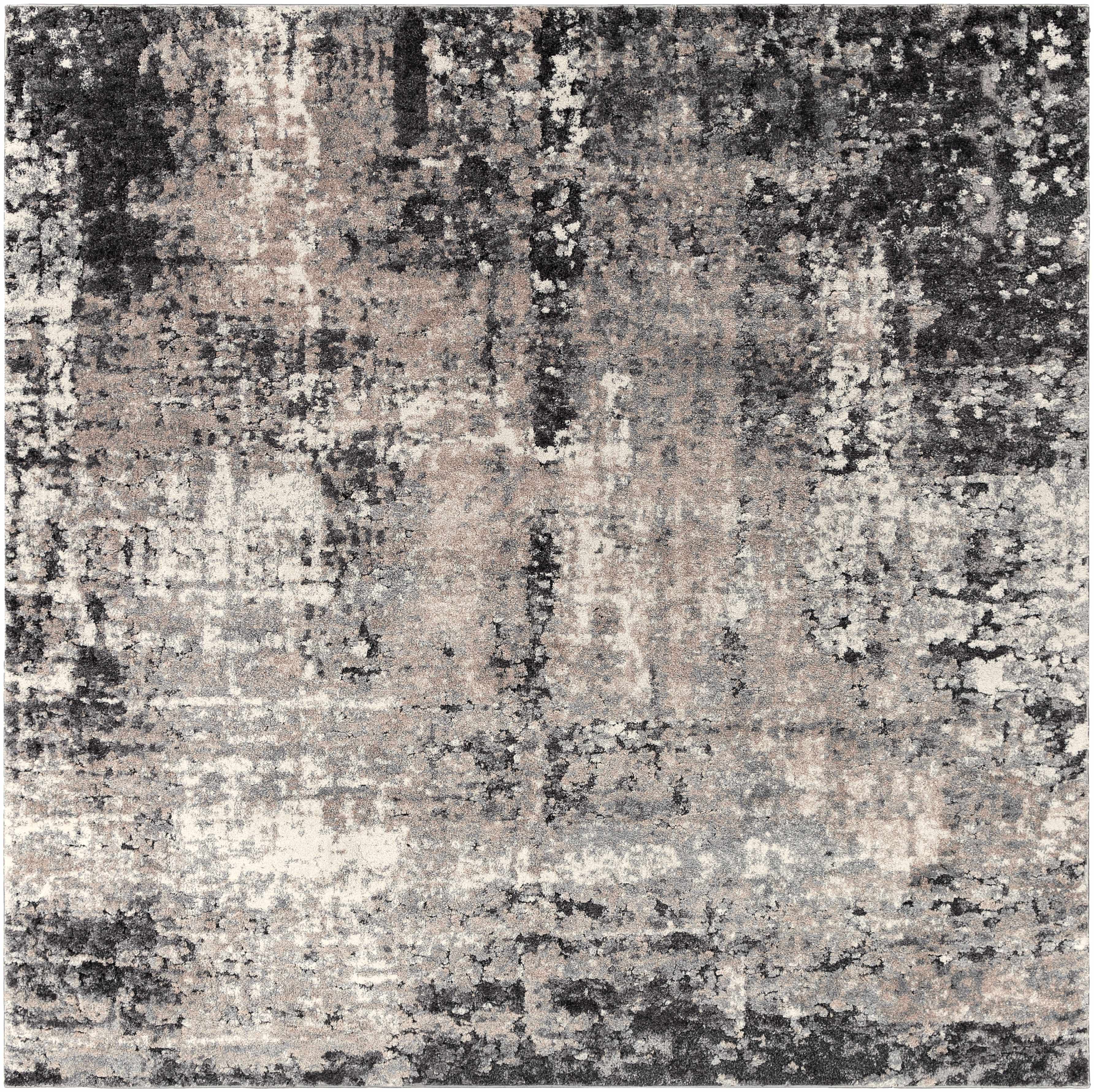 Witchford Abstract Charcoal Thick Rug - Image 3