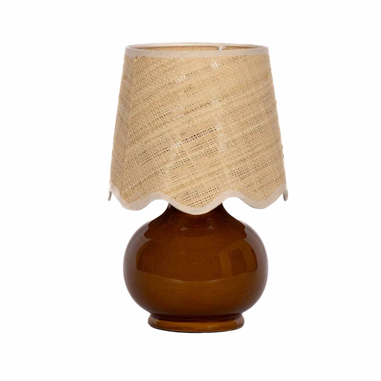Wokila Tan Solid Ceramic Table Lamp - Image 2