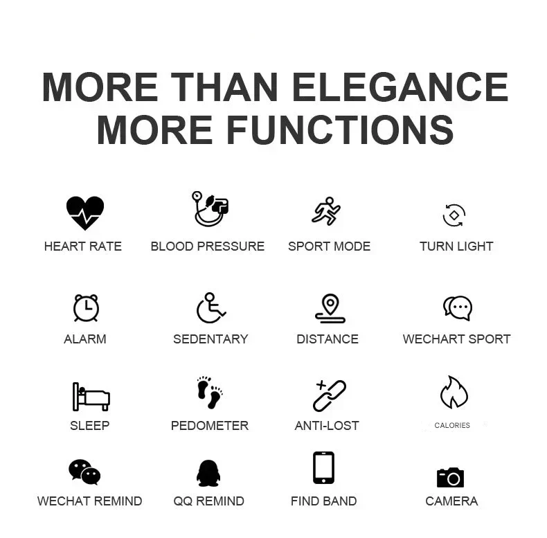 Women’s Fitness Tracker Watch Heart Rate Blood Pressure IP67 Waterproof - Image 15