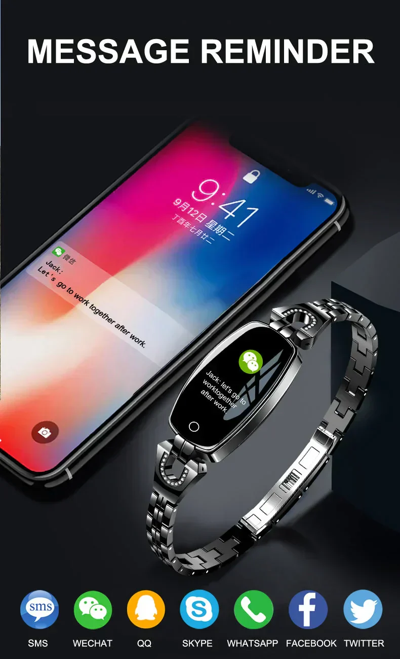 Women’s Fitness Tracker Watch Heart Rate Blood Pressure IP67 Waterproof - Image 7