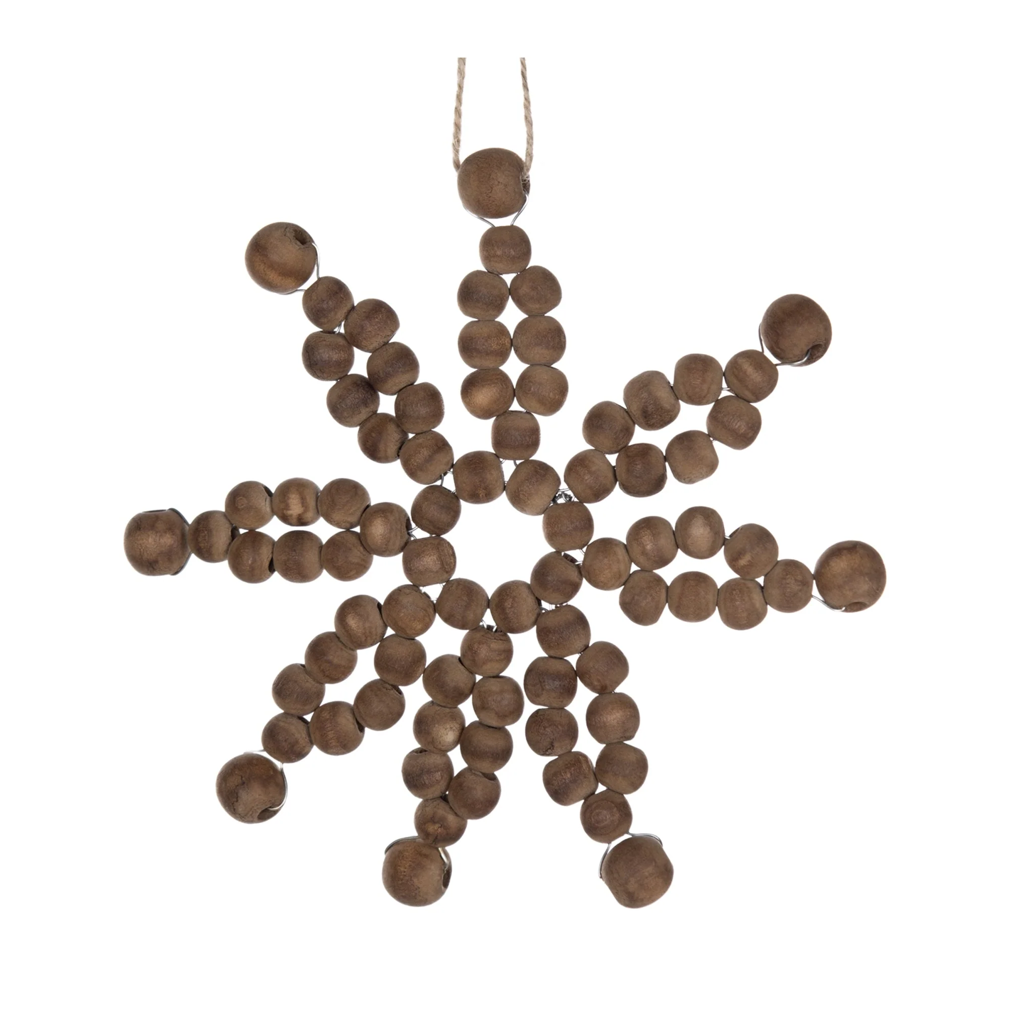 Wood Bead Snowflake Ornament (Set of 12) - Image 3
