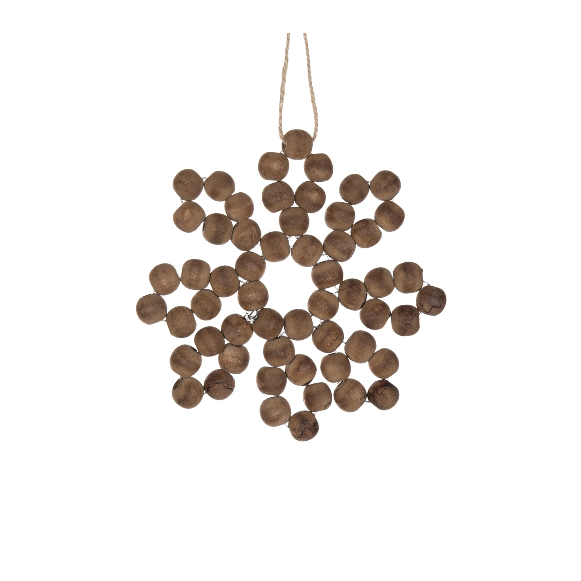 Wood Bead Snowflake Ornament (Set of 12) - Image 4