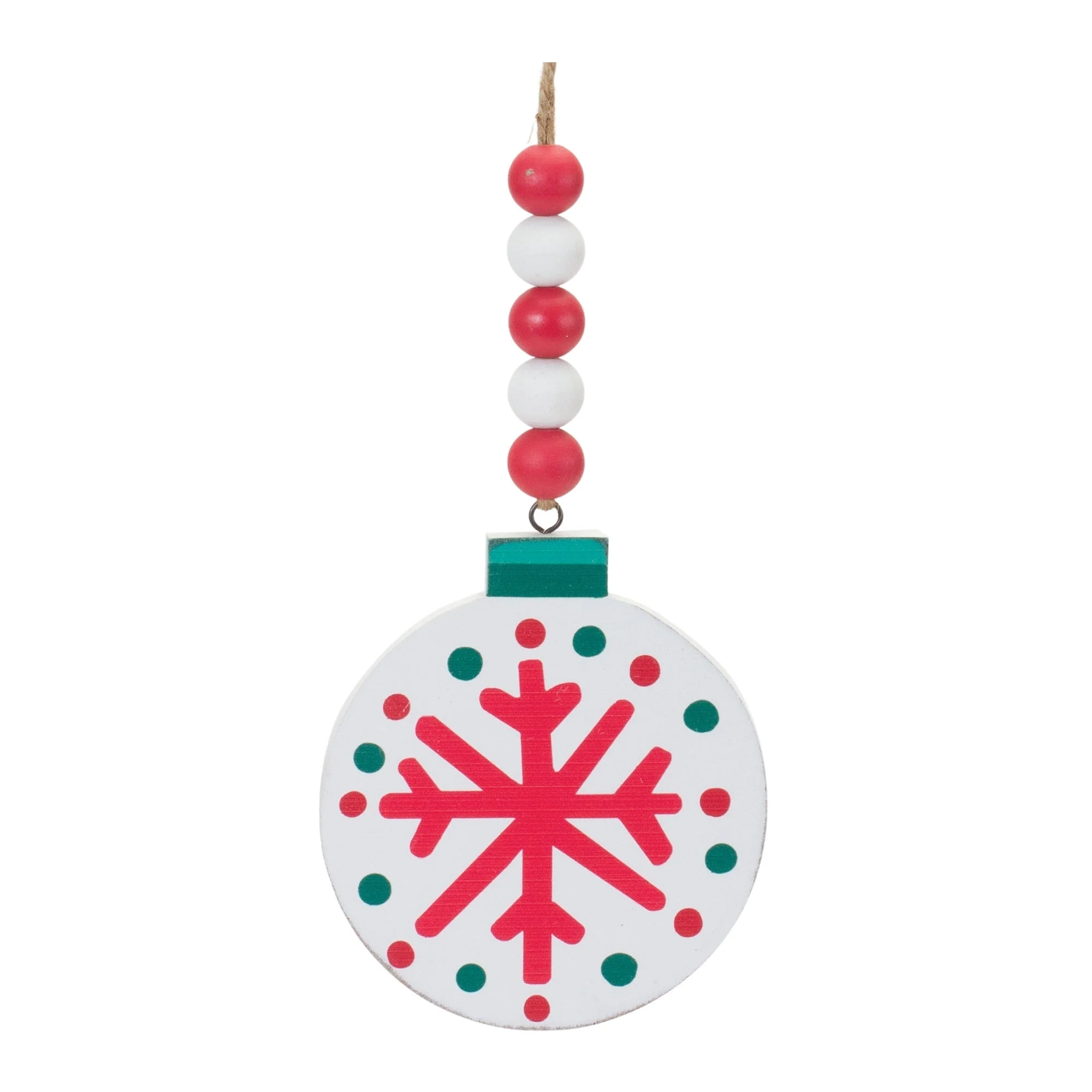 Wood Beaded Snowflake Ornament (Set of 12) - Image 3