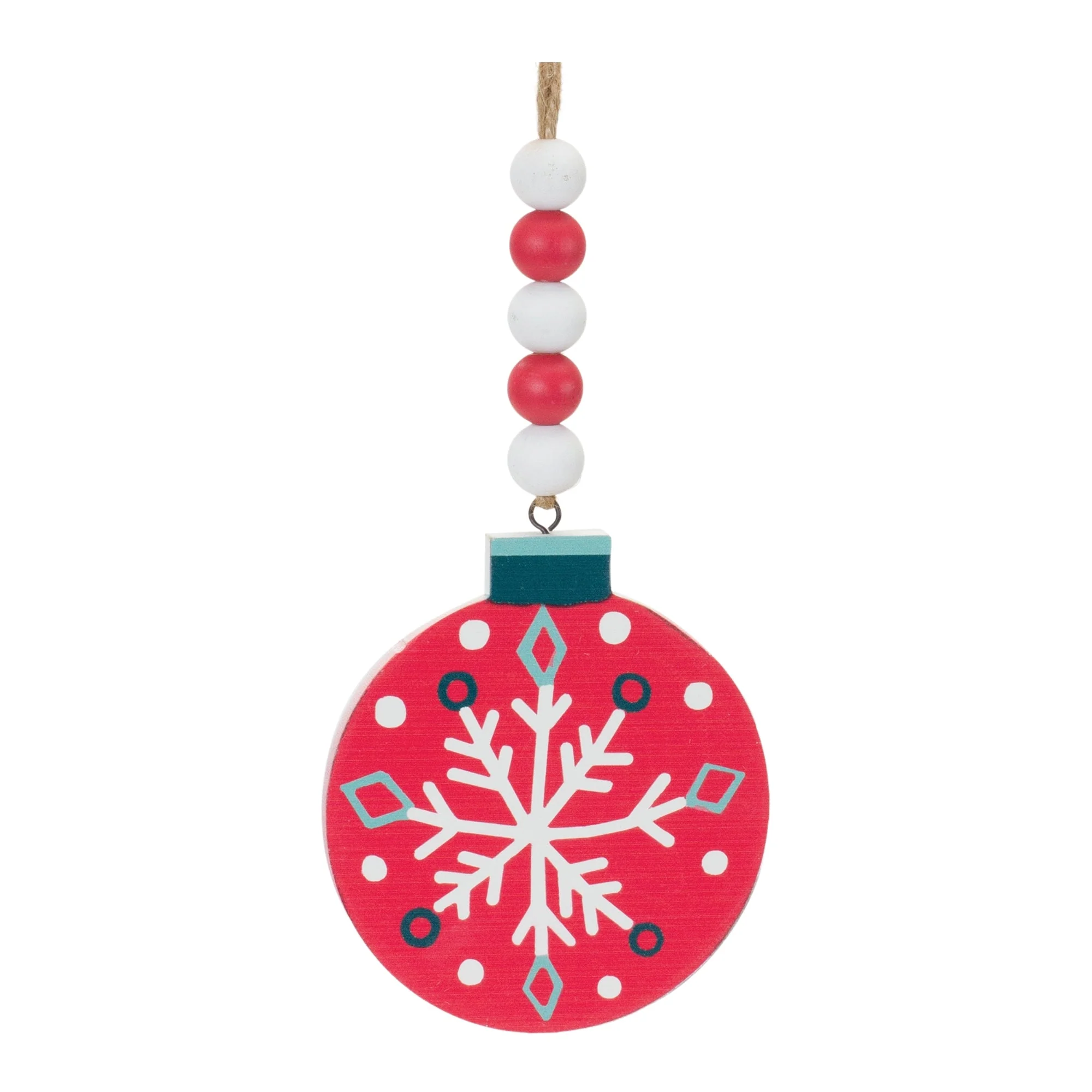 Wood Beaded Snowflake Ornament (Set of 12) - Image 4