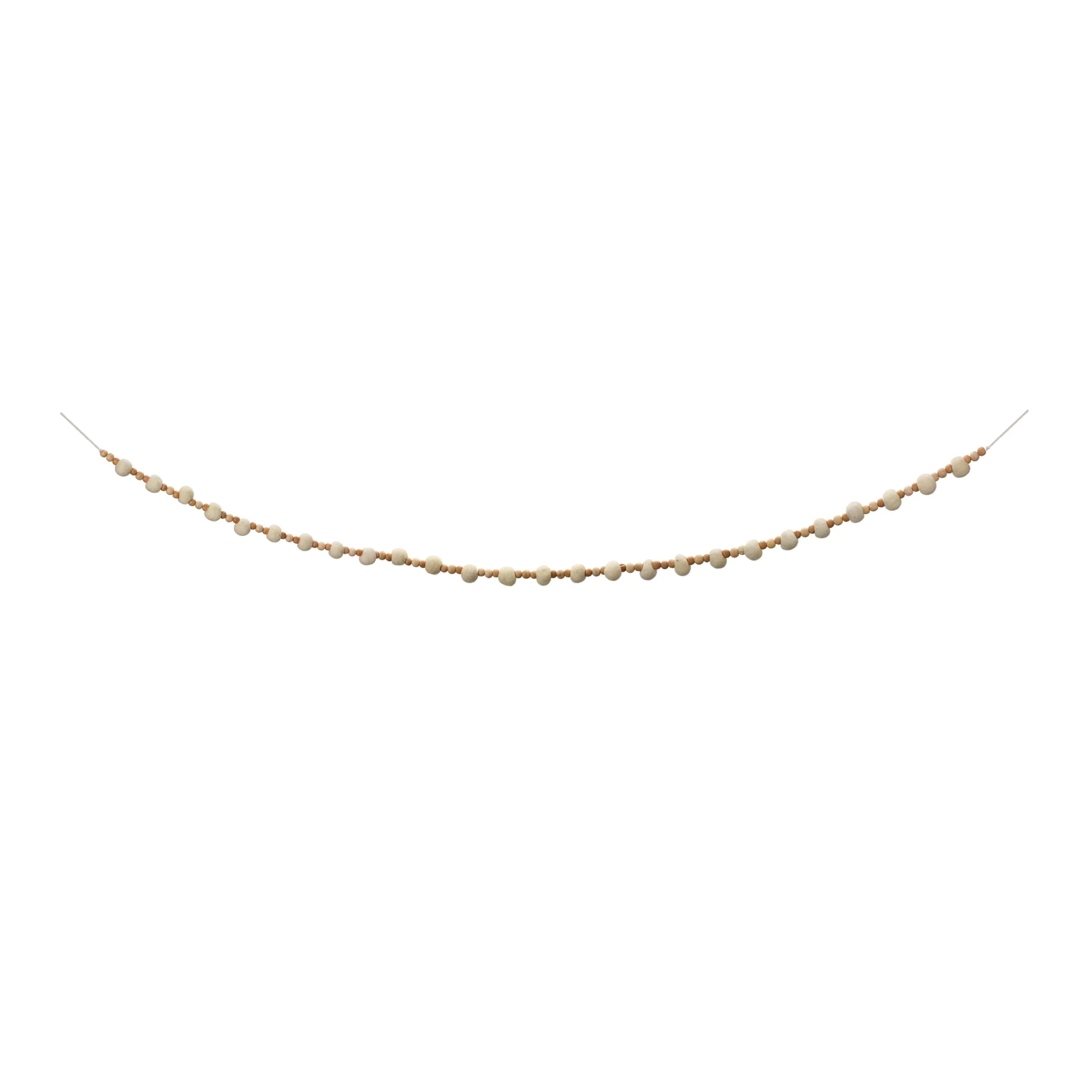 Wood Beaded String Garland (Set of 2) - Image 2