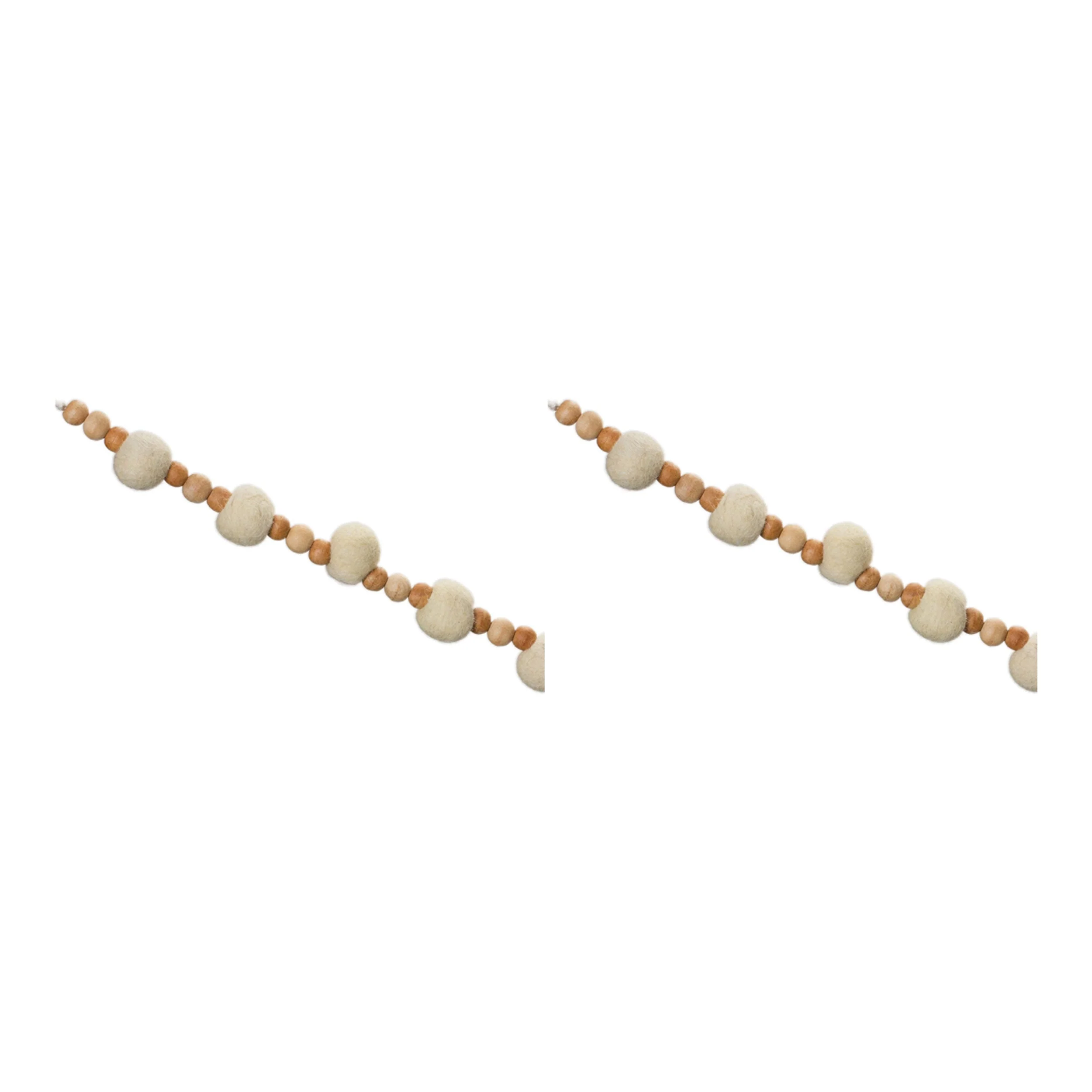 Wood Beaded String Garland (Set of 2) - Image 3