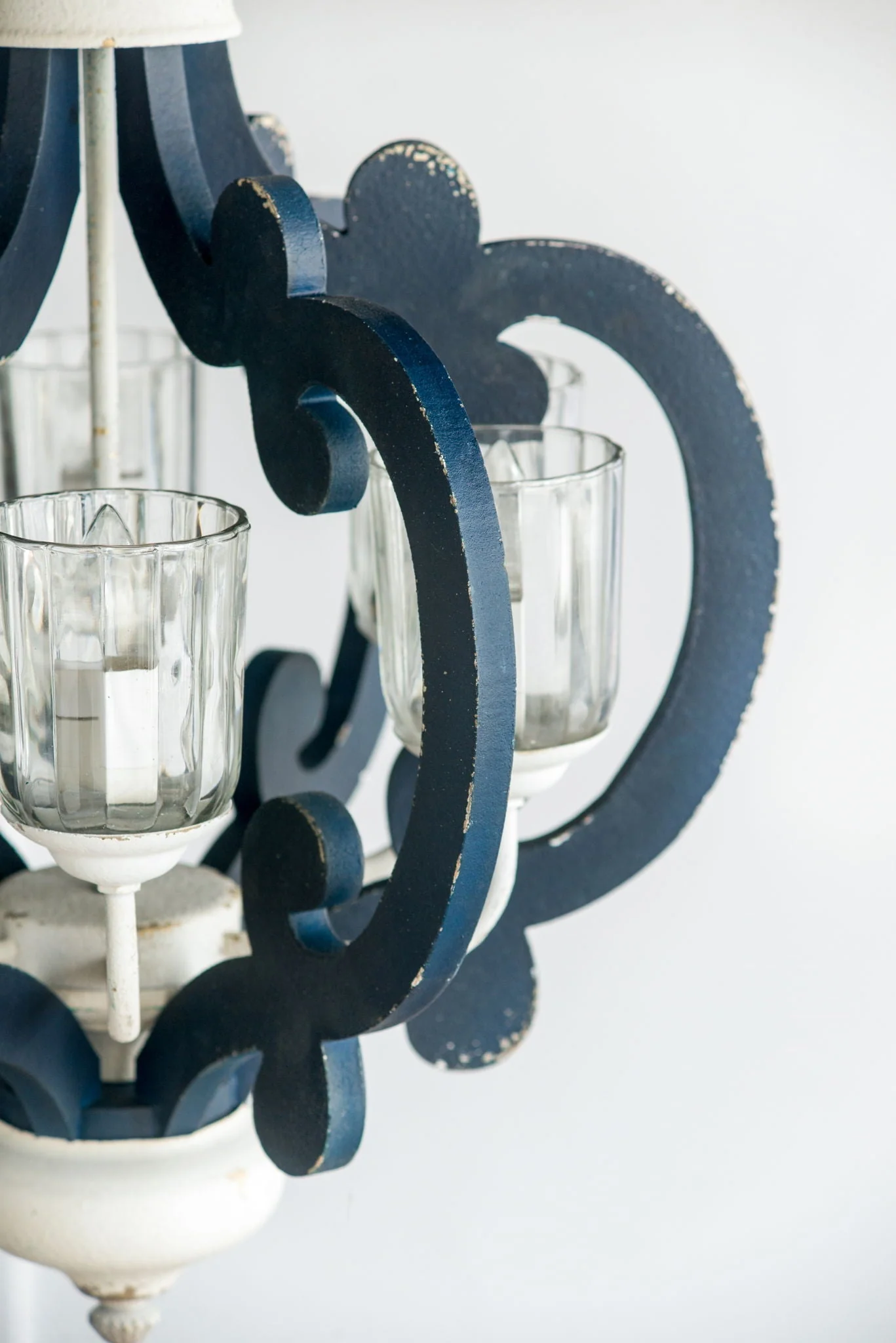Wood Chandelier 6 Light Farmhouse Pendant Lighting Cream - Image 5