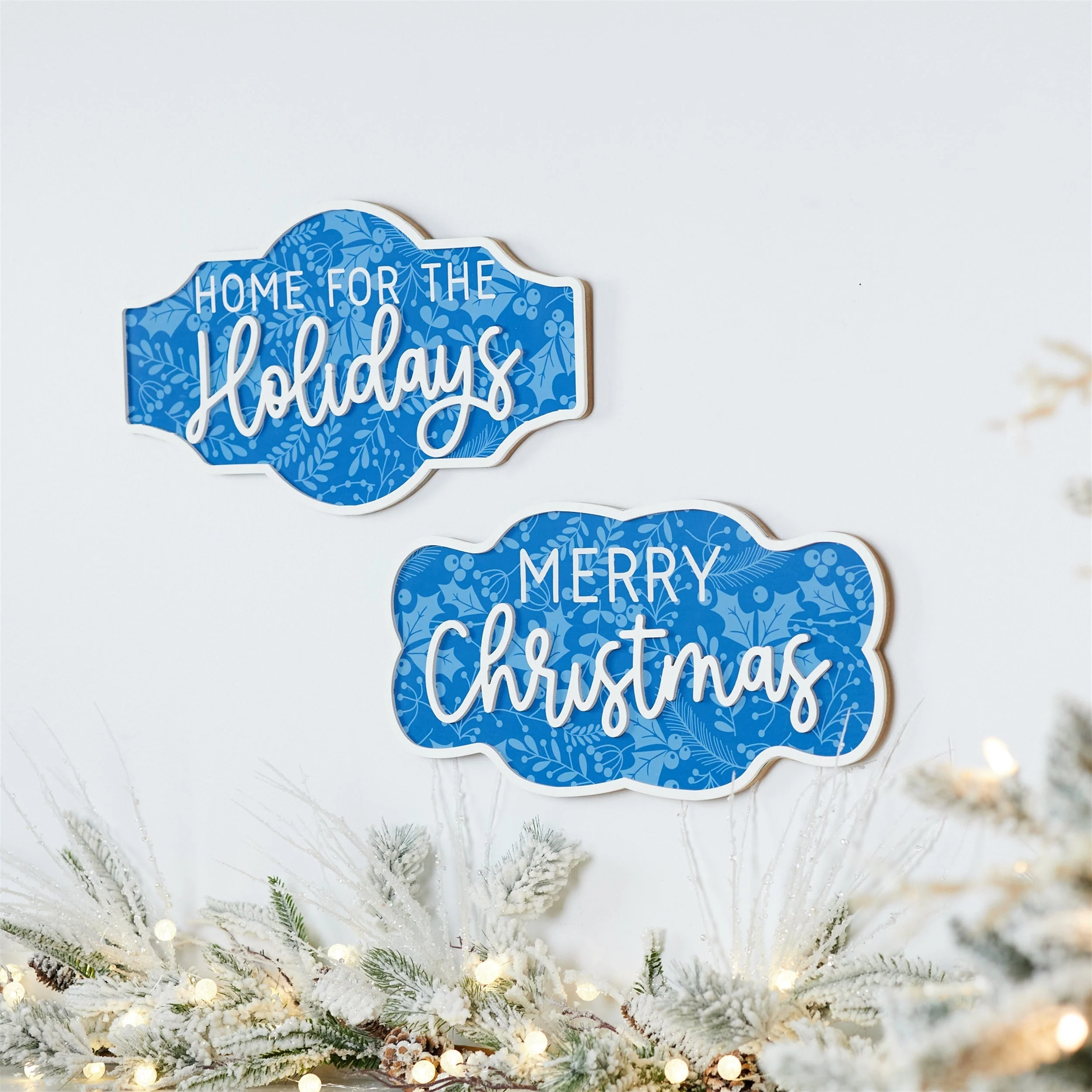 Wood Christmas Sentiment Sign (Set of 2) - Image 3