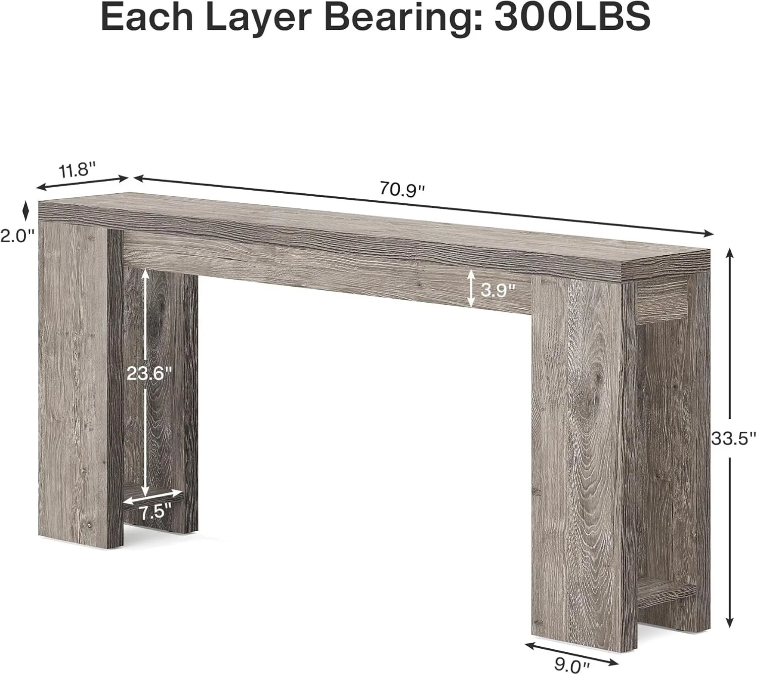 Wood Entryway Table, Console Table, Side Table - Image 10