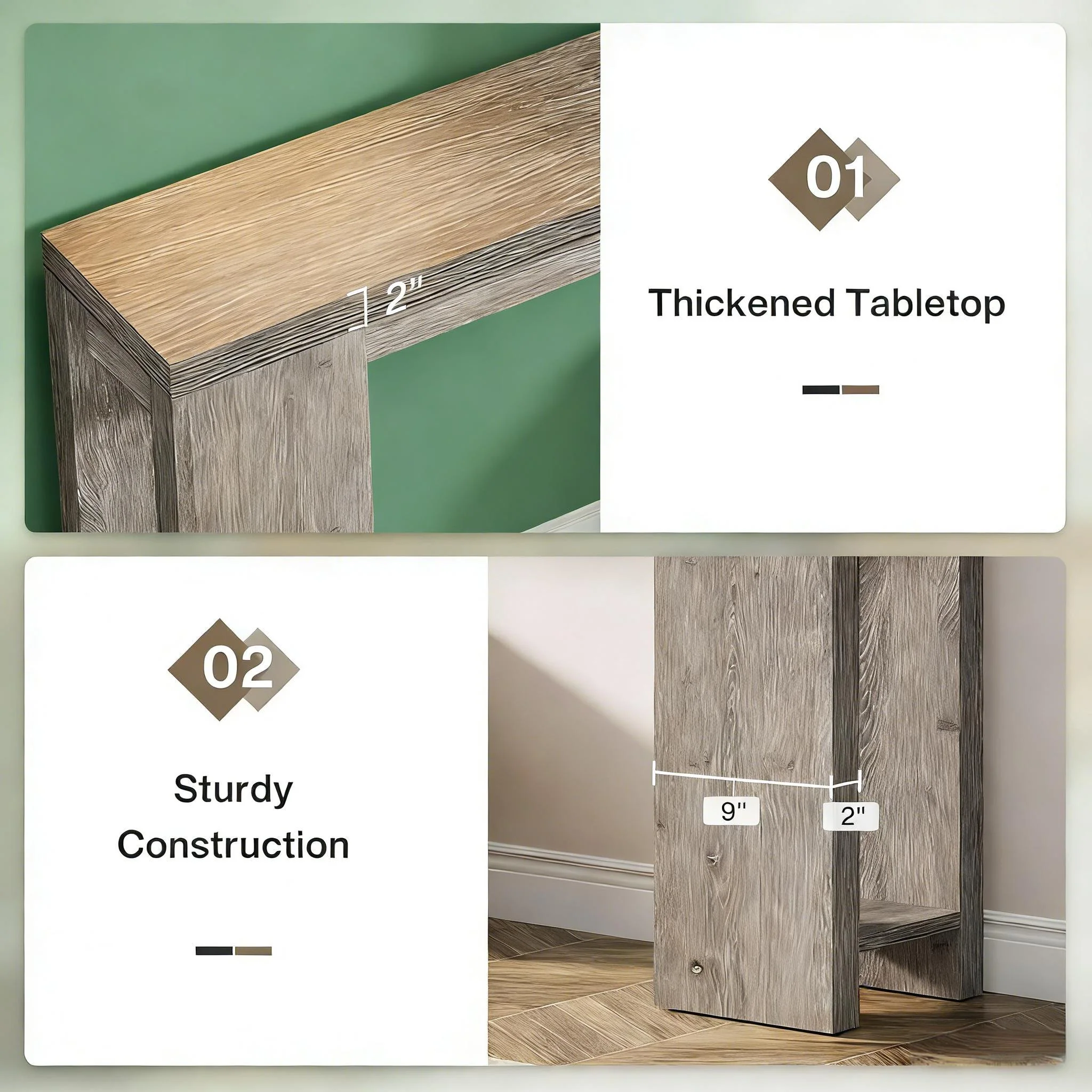 Wood Entryway Table, Console Table, Side Table - Image 5