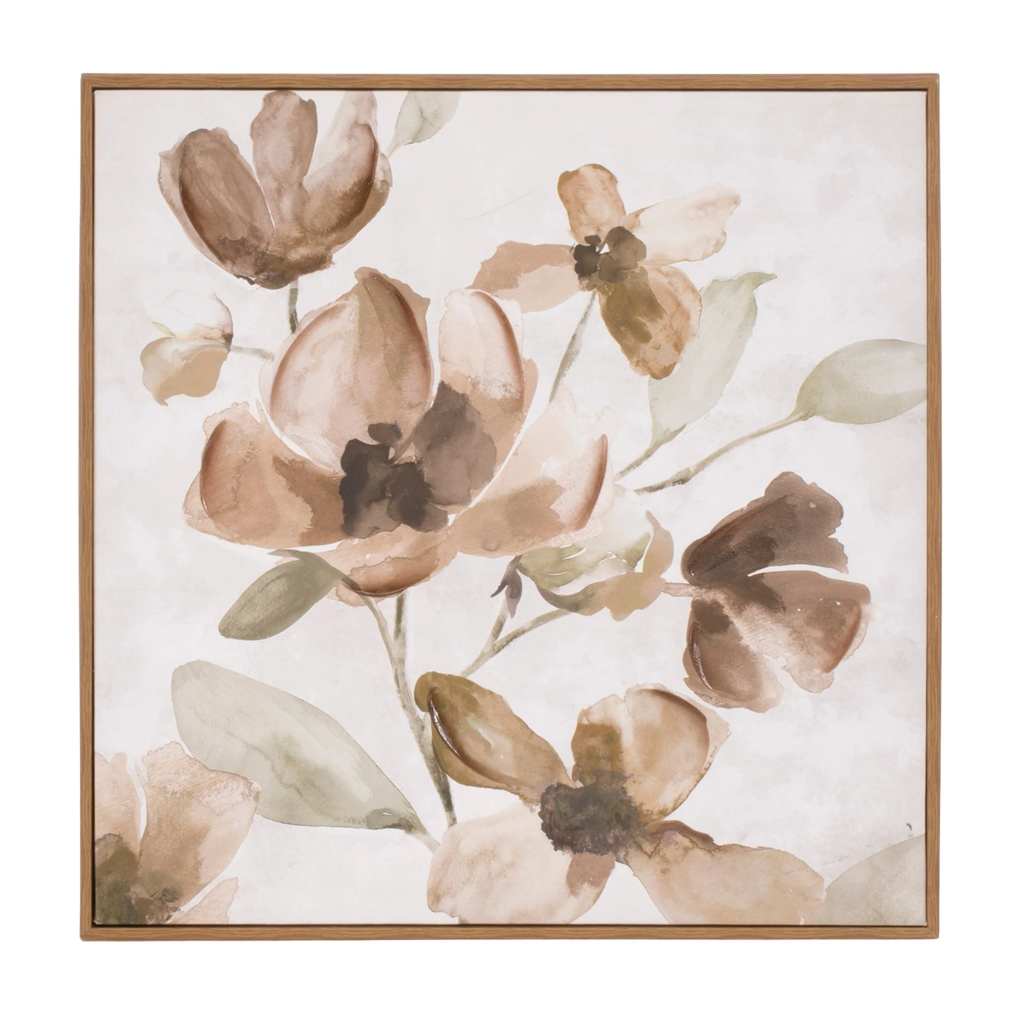 Wood Floral Block Plaque (Set of 2) - Image 3