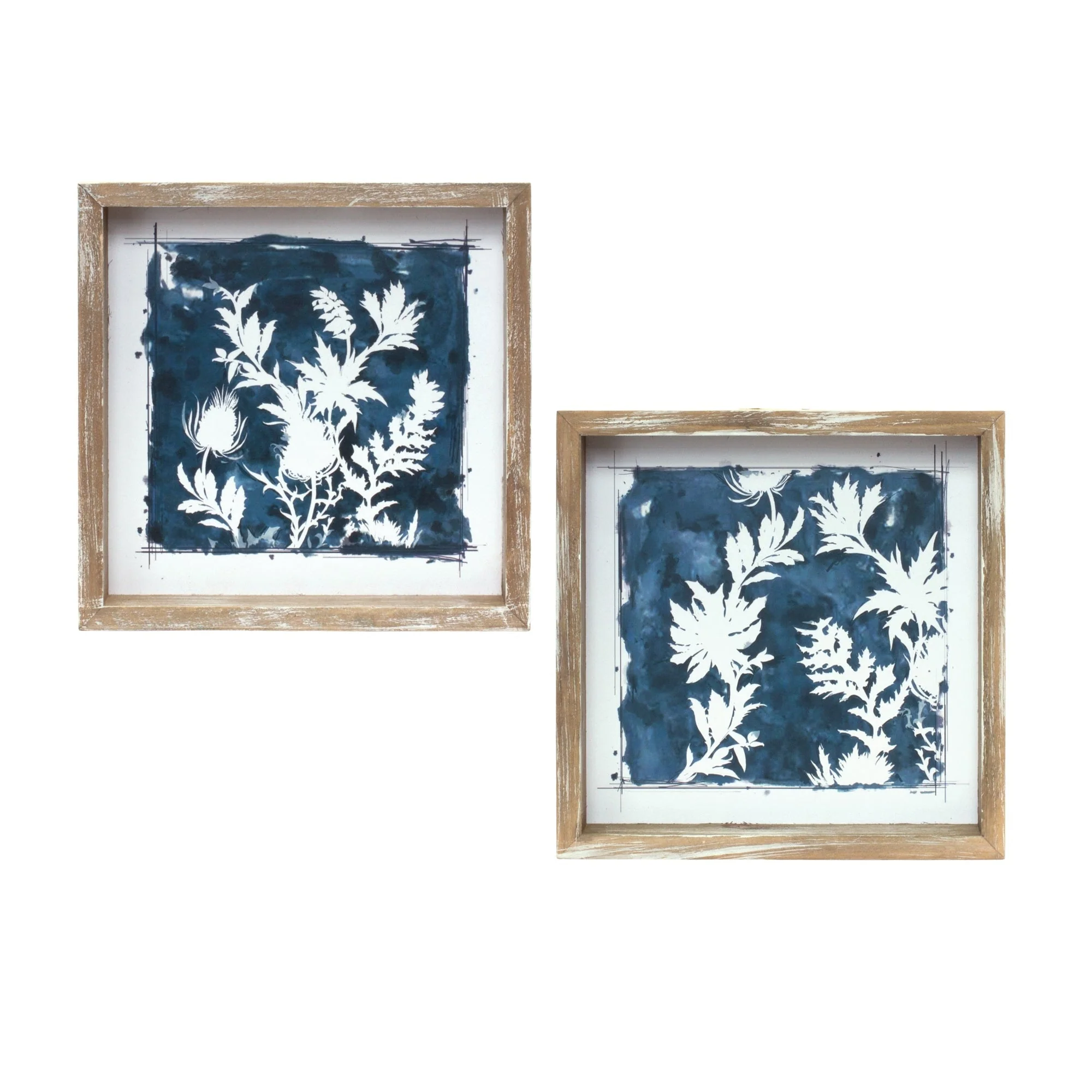 Wood Framed Floral Outline Print (Set of 6) - Image 2