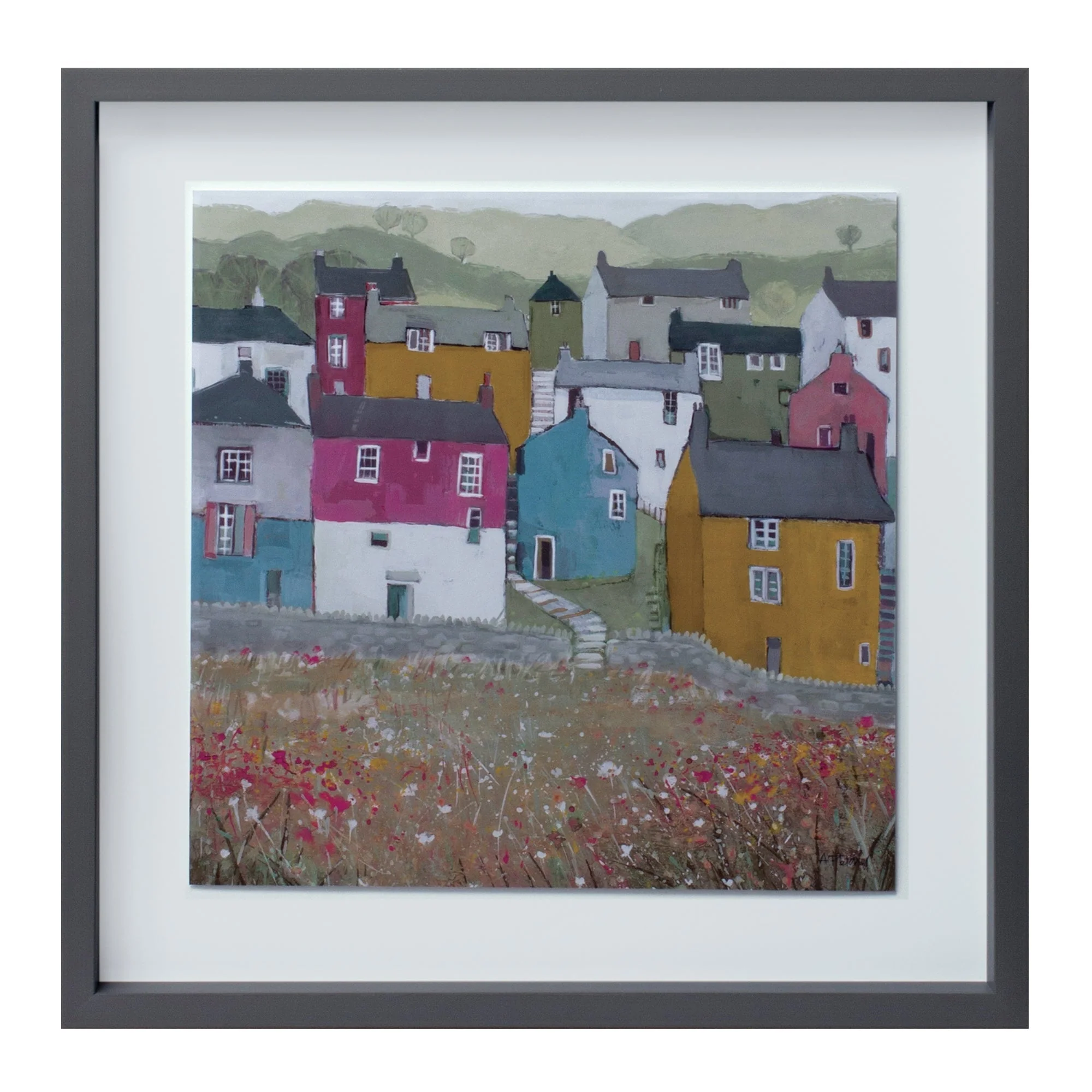 Wood framed house print (set of 2) - Image 2