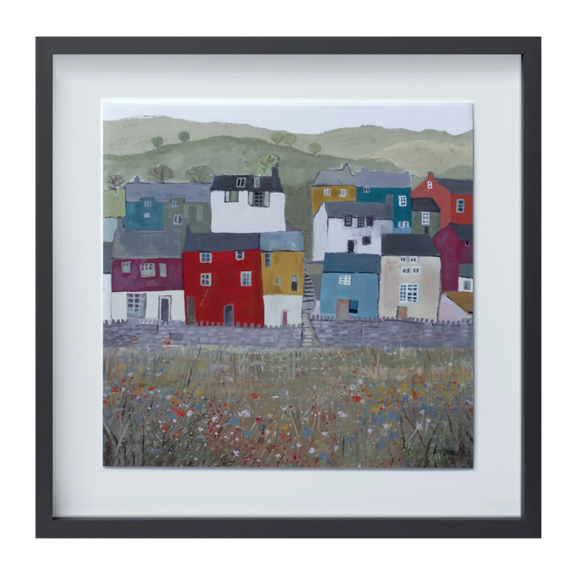Wood framed house print (set of 2) - Image 3