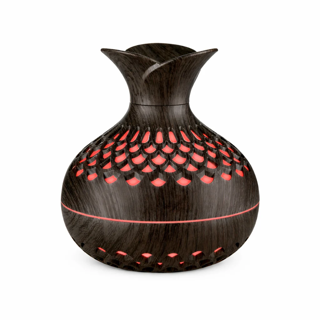 Wood Grain Aromatherapy Diffuser 300ml USB Mini Air Humidifier with Night Light - Image 7