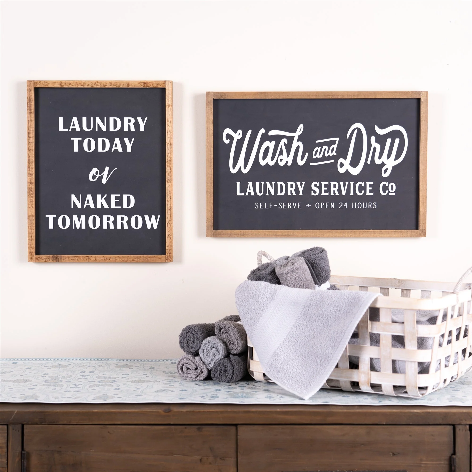 Wood laundry sentiment sign 18.25"l - Image 2