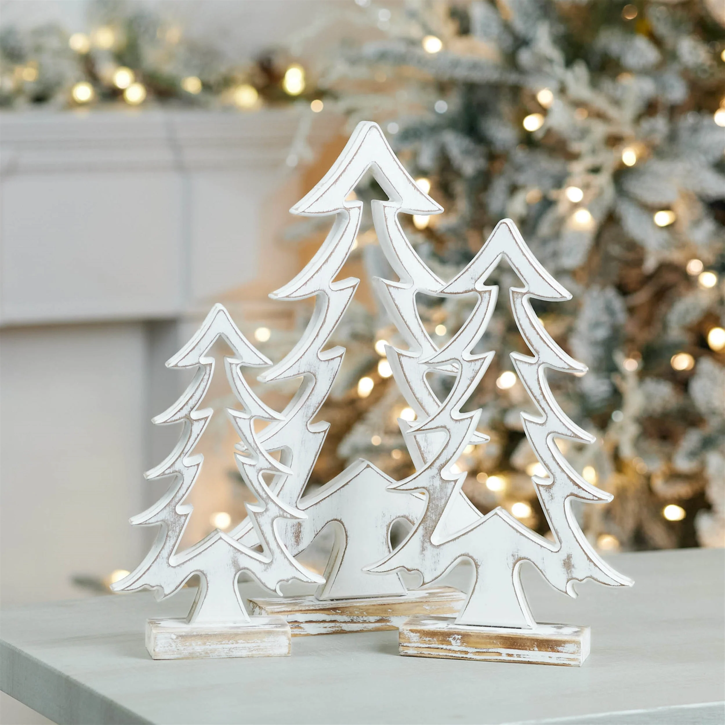 Wood Pine Tree Outline (Set of 3) - Image 2