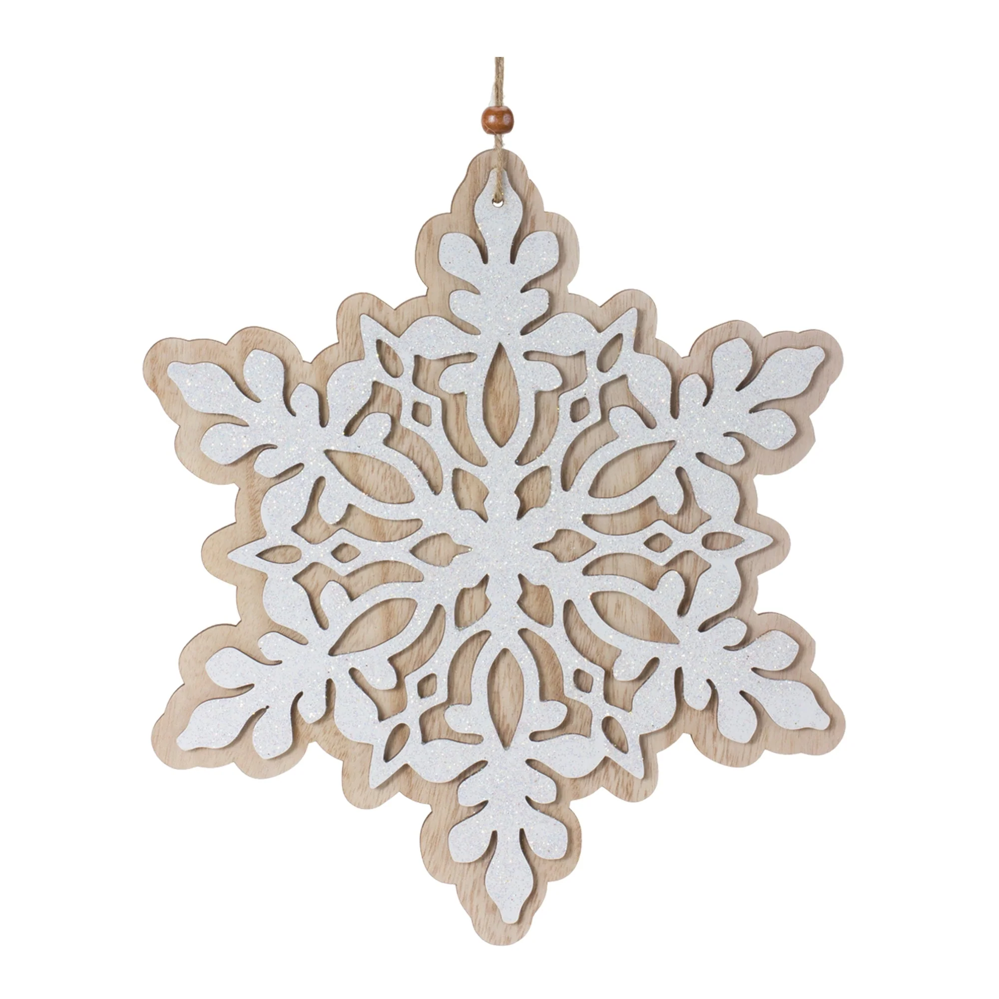 Wood Snowflake Ornaments (Set of 24) - Image 2