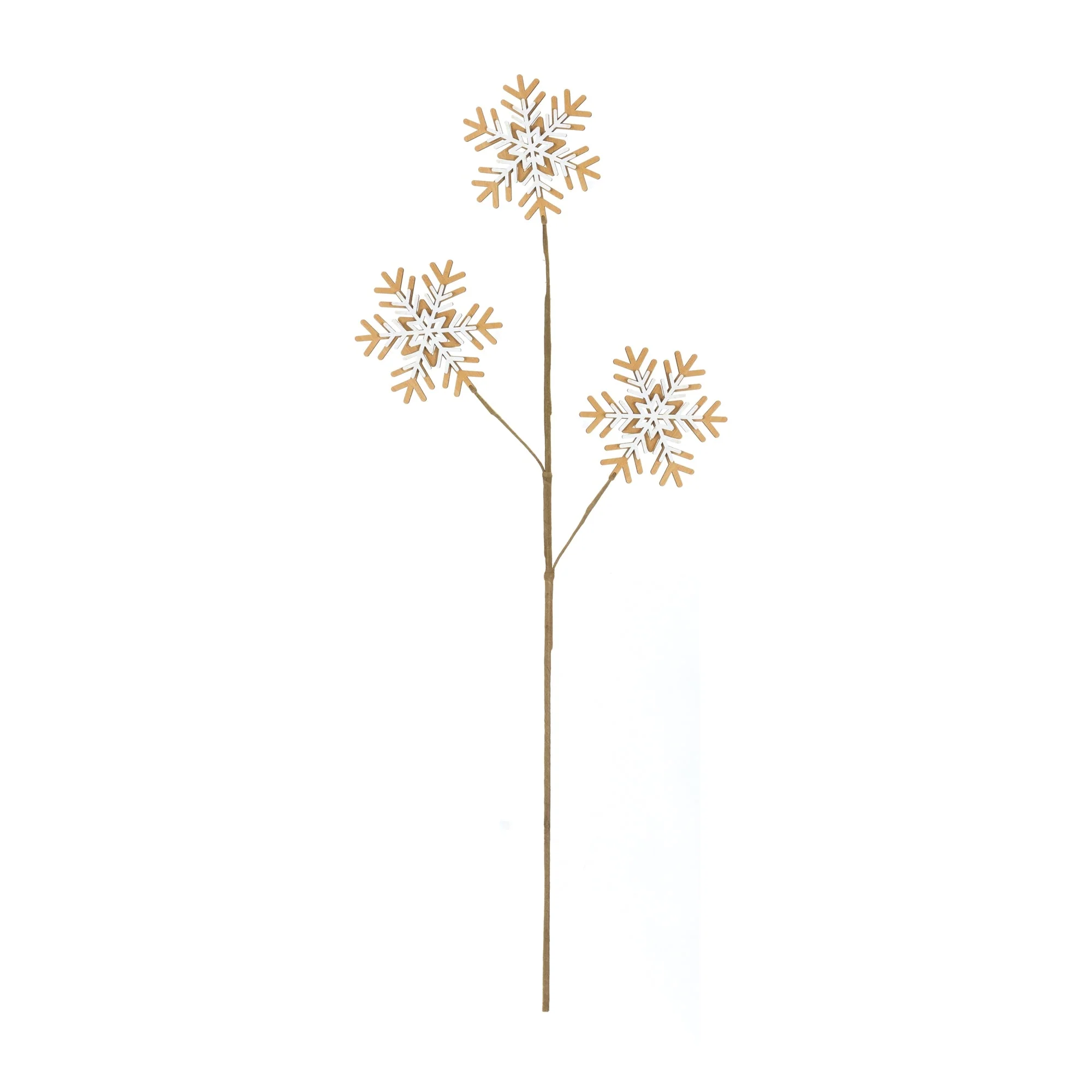 Wood Snowflake Spray (Set of 6) - Image 2