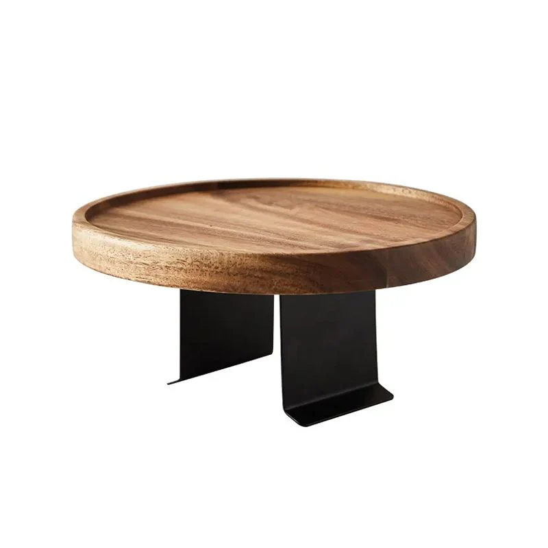 Wood Sofa Arm Tray Table Clip On Couch Armrest Table Walnut Finish - Image 2