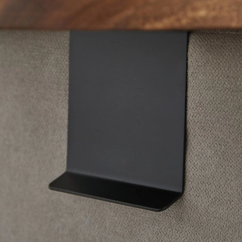 Wood Sofa Arm Tray Table Clip On Couch Armrest Table Walnut Finish - Image 4