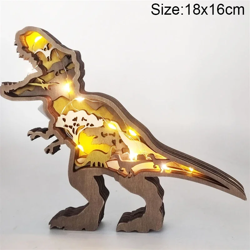 Wooden Animal LED Night Light Battery Table Lamp Kids Bedroom Decor Gift - Image 30