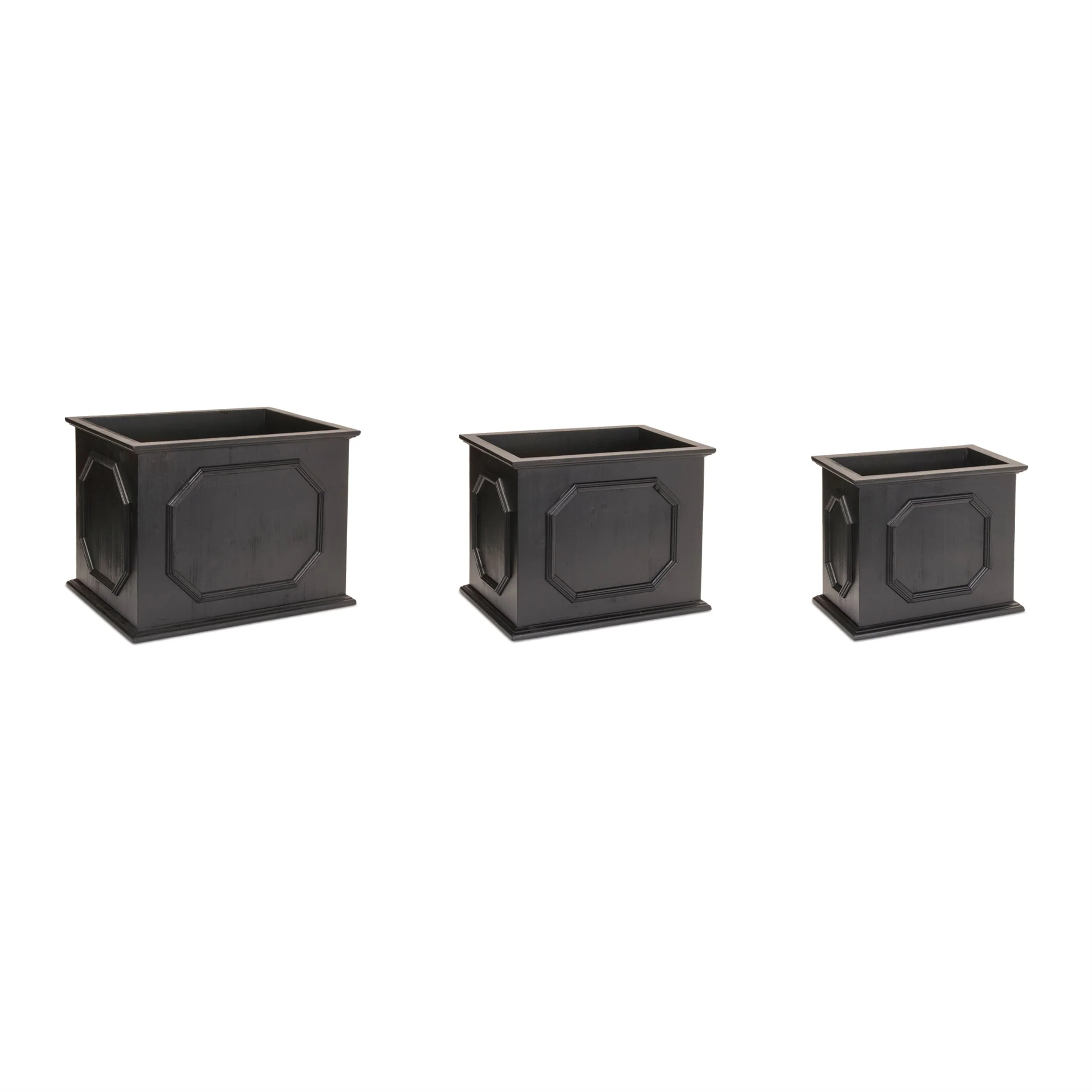 Wooden Box Planter (Set of 3) - Image 5