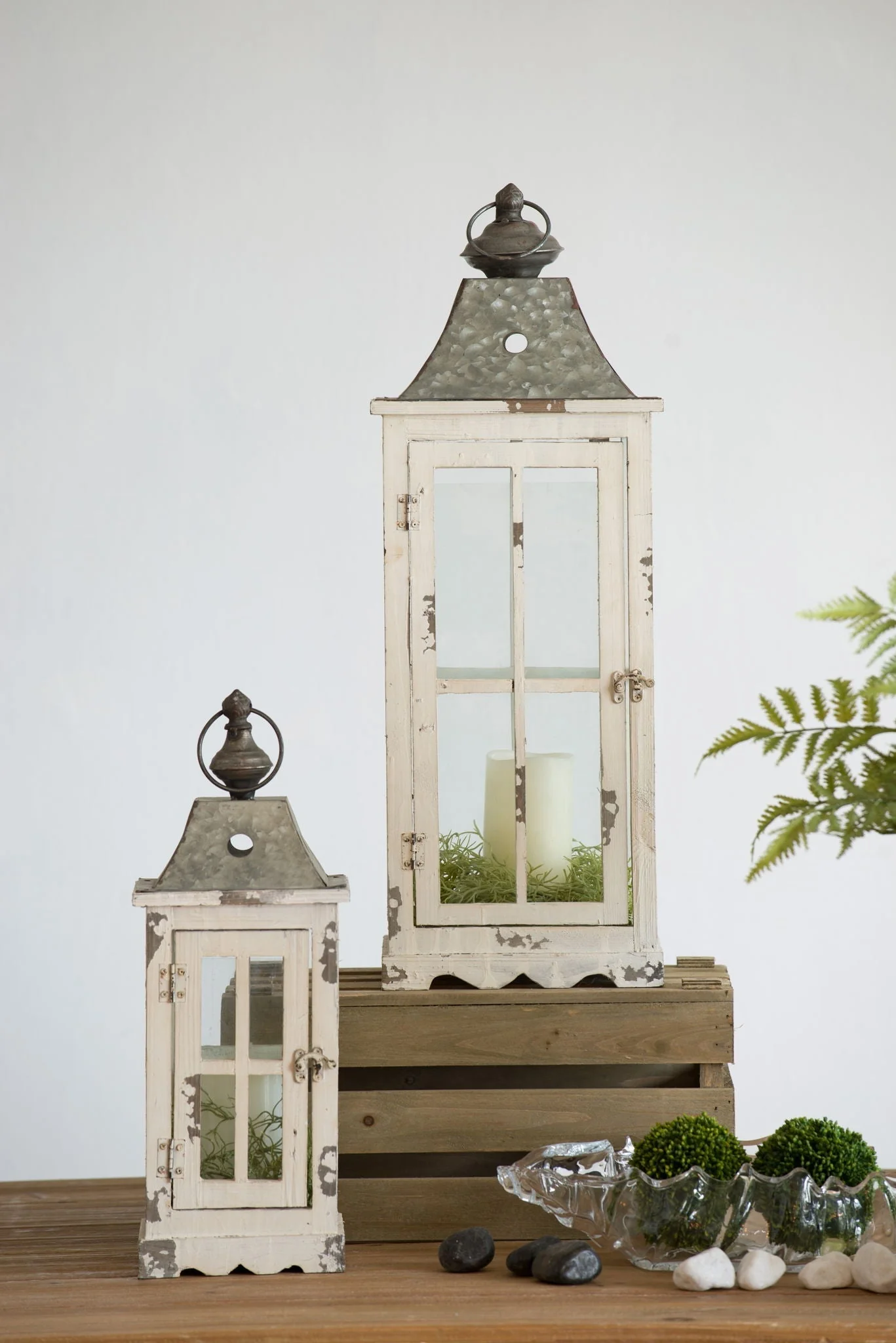 Wooden Candle Lantern Decorative Hurricane Lantern Holder - Image 10