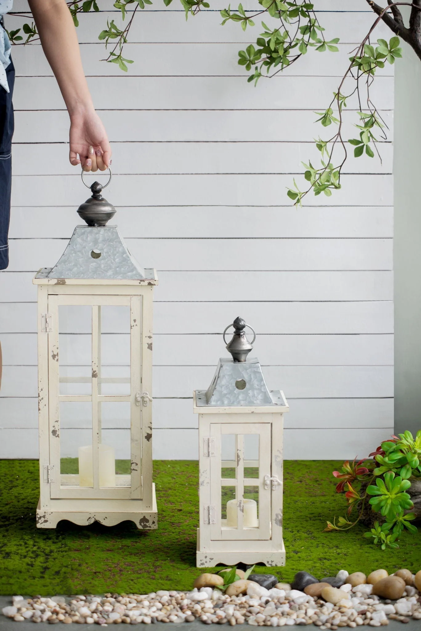 Wooden Candle Lantern Decorative Hurricane Lantern Holder - Image 8