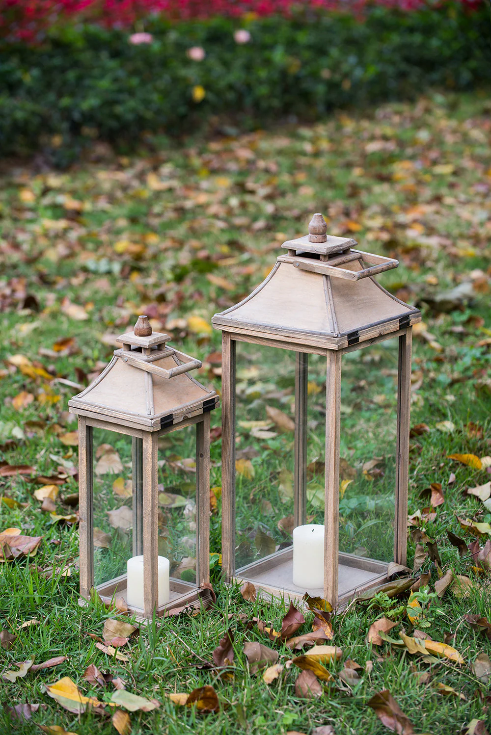 Wooden Candle Lantern Decorative, Hurricane Lantern Holder - Image 11
