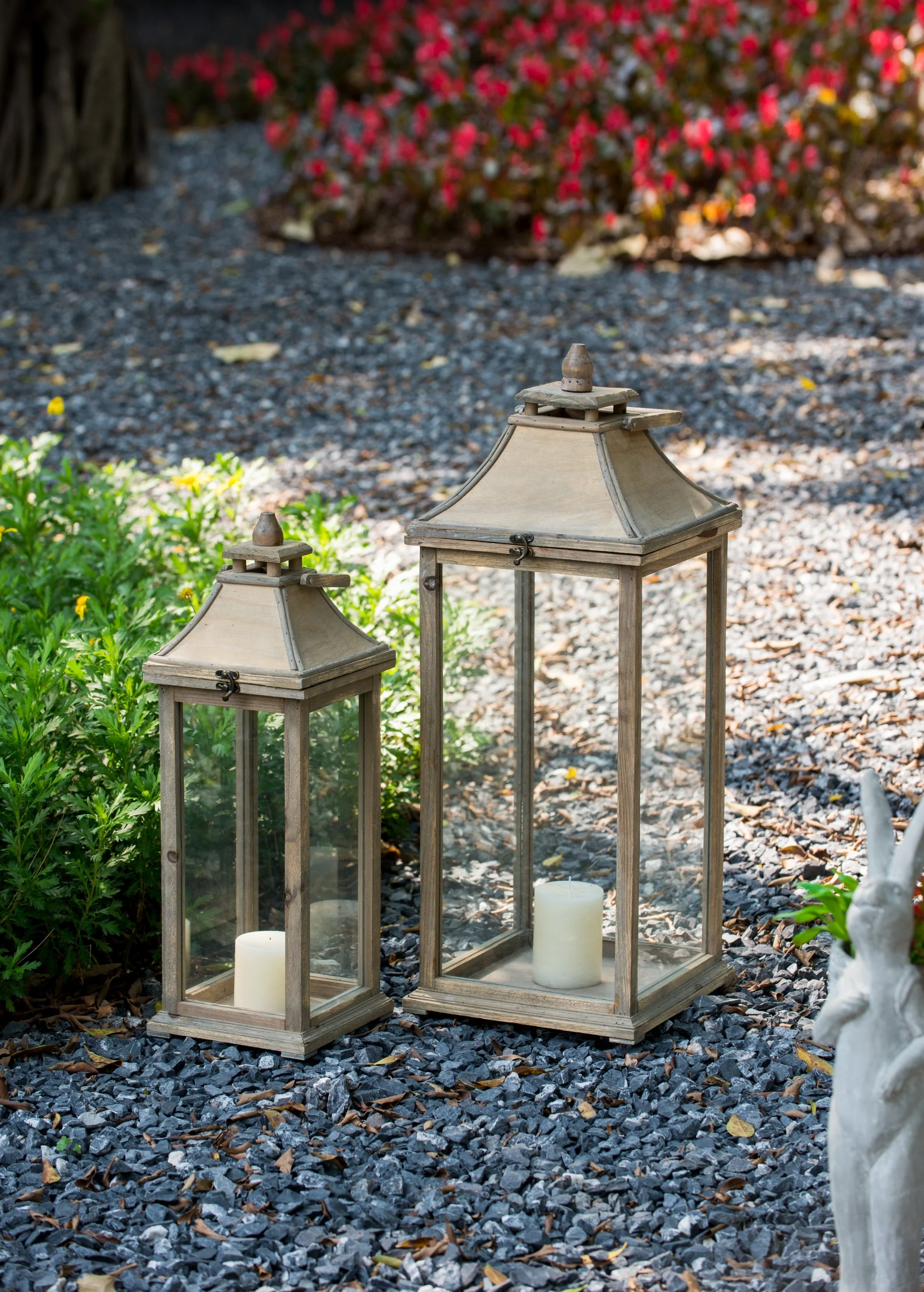 Wooden Candle Lantern Decorative, Hurricane Lantern Holder - Image 13