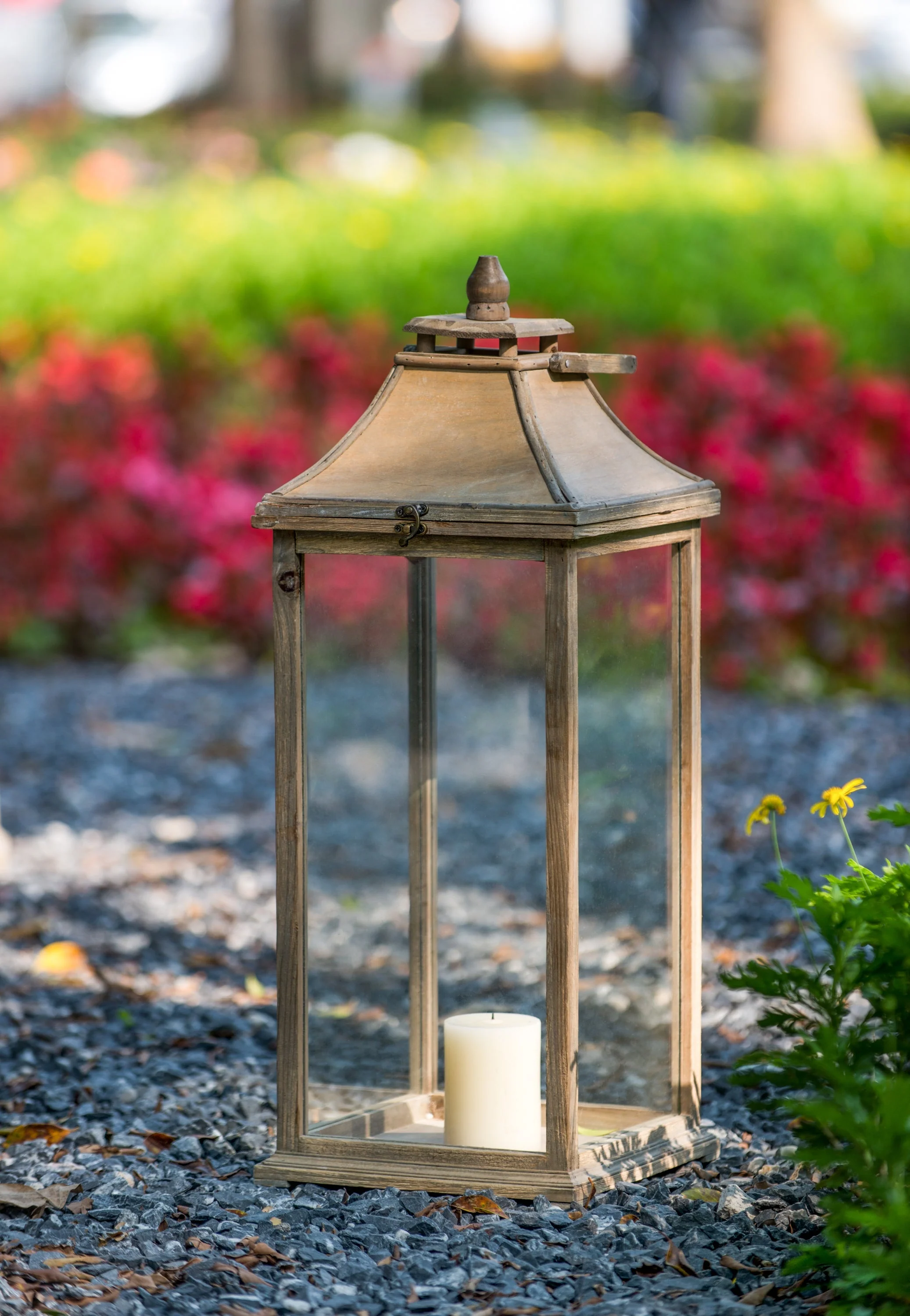 Wooden Candle Lantern Decorative, Hurricane Lantern Holder - Image 14