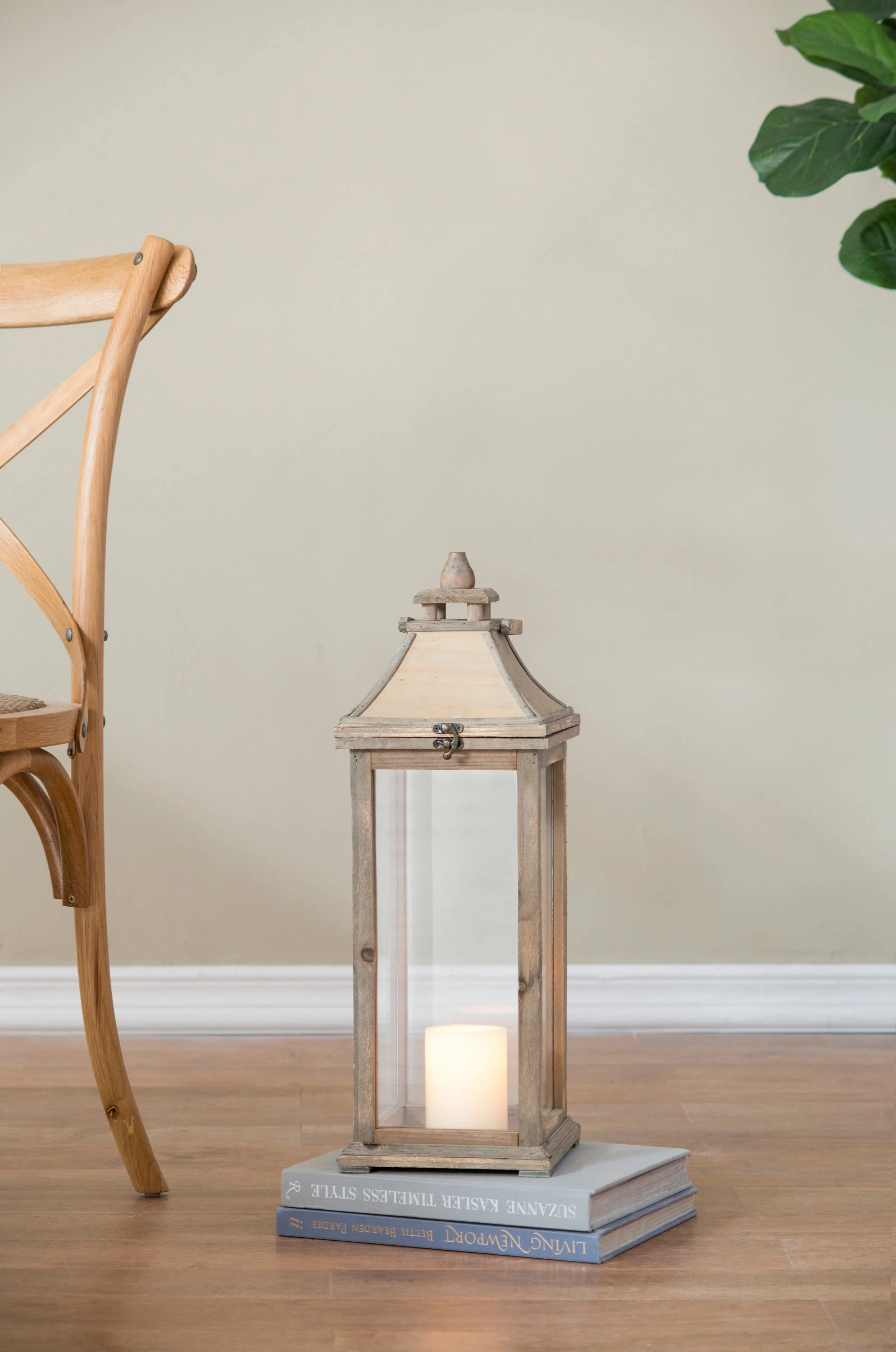 Wooden Candle Lantern Decorative, Hurricane Lantern Holder - Image 17